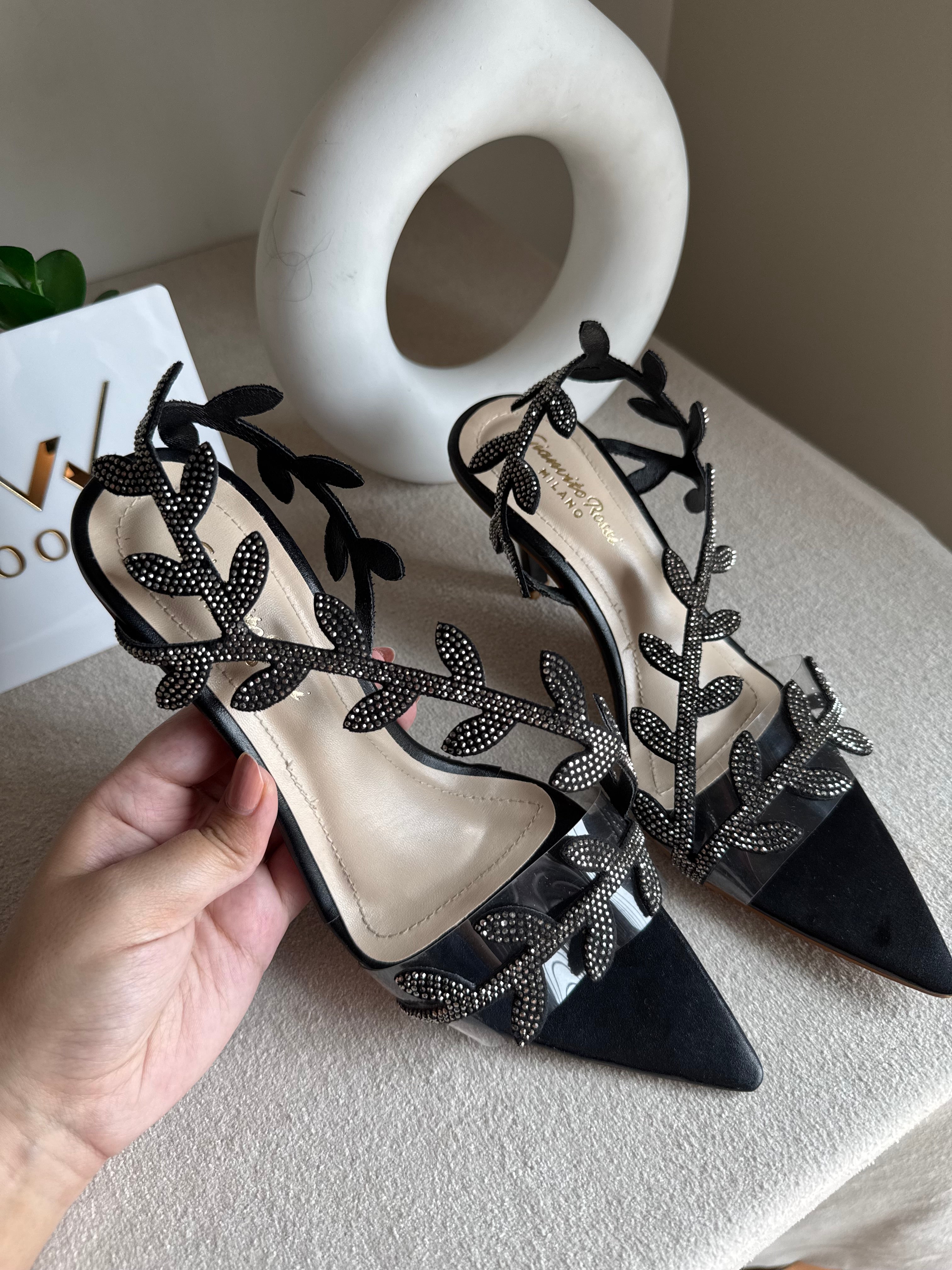 Gianvitto Rossi Heels Glitter Black