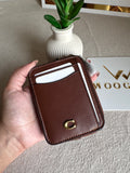 Coach Zip Card Case - Cadbury Brown