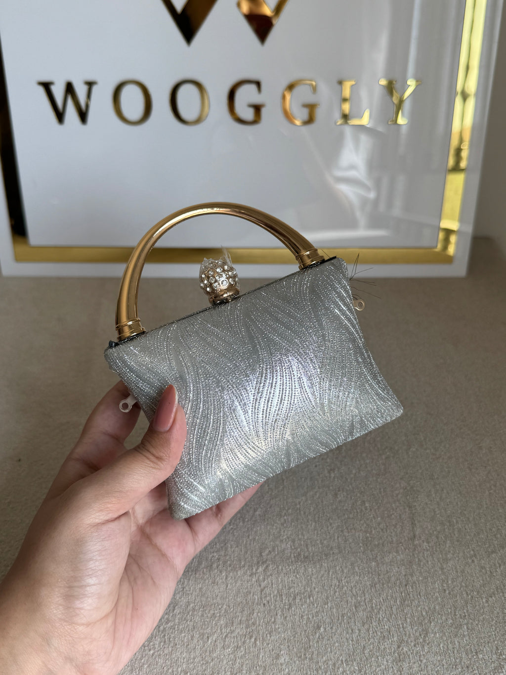 Paris Mini Clutch - Silver