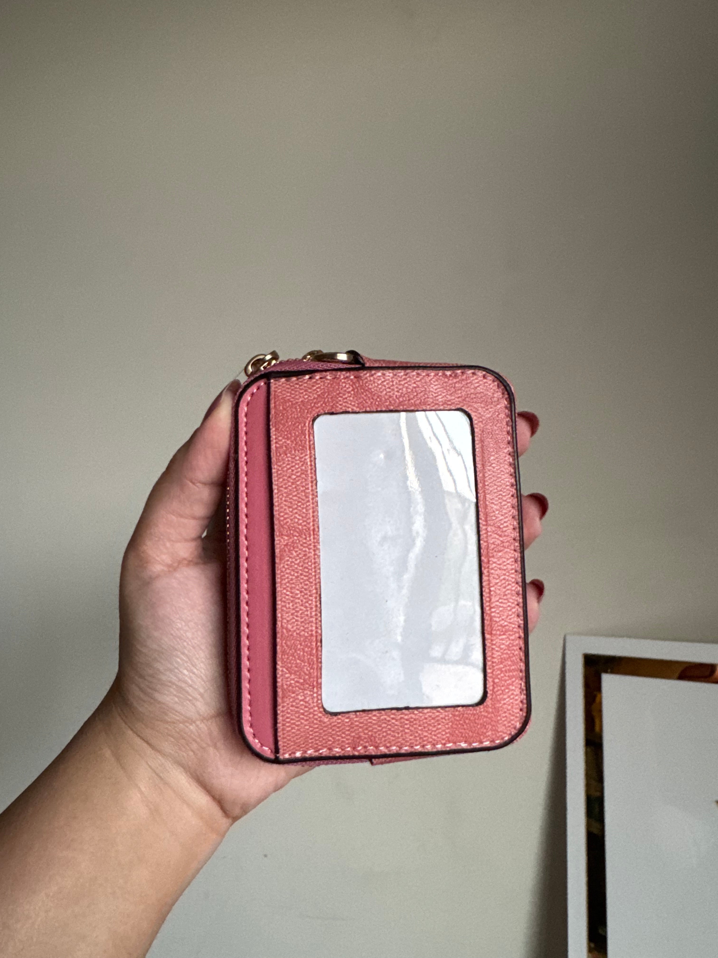 Coach Zip Card Case - Signature Pink