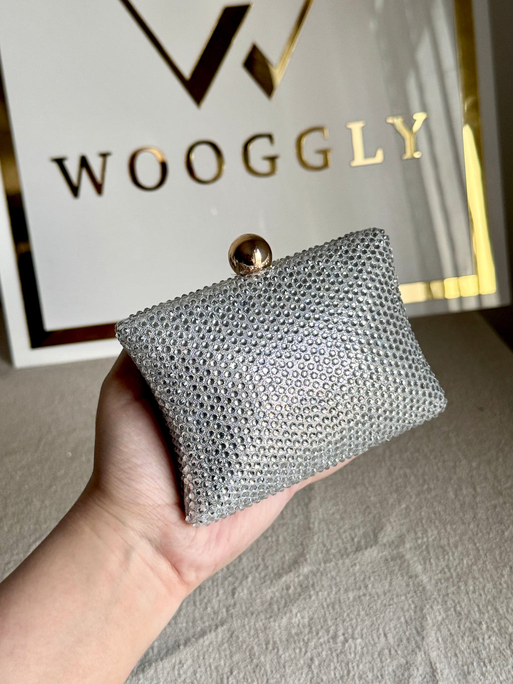 Muse Swarovski Clutch - Silver