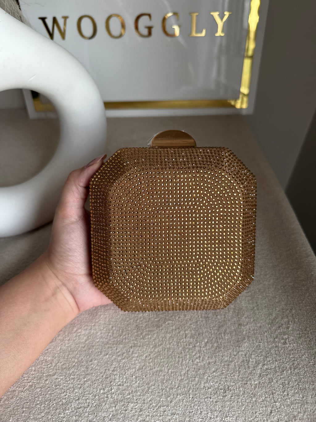 AYLA CLUTCH Champagne