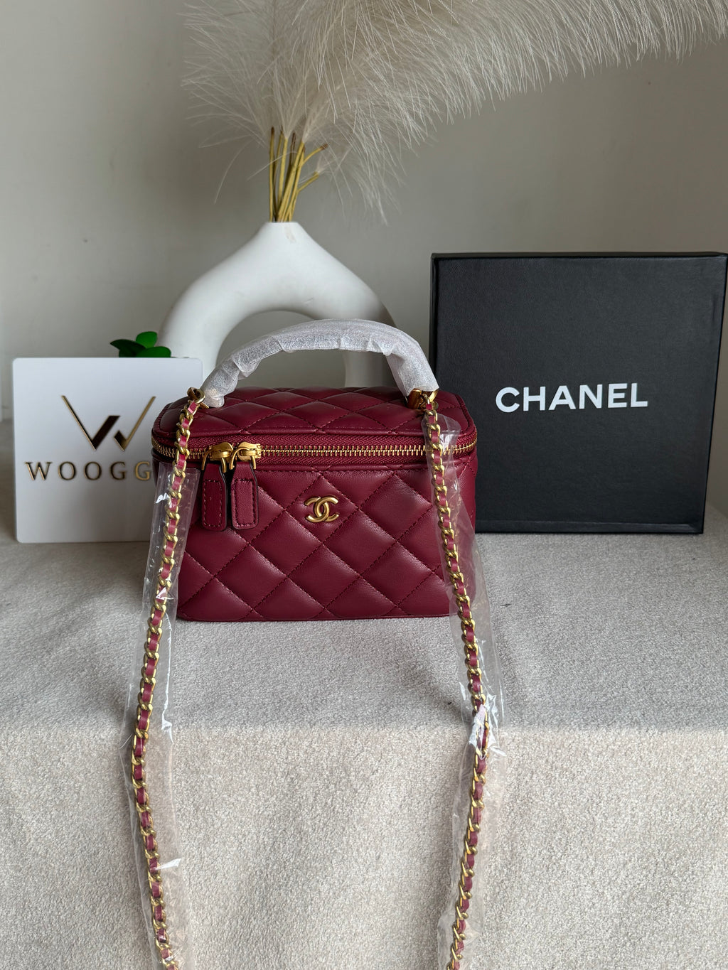 CH Mini Box Bag - Maroon