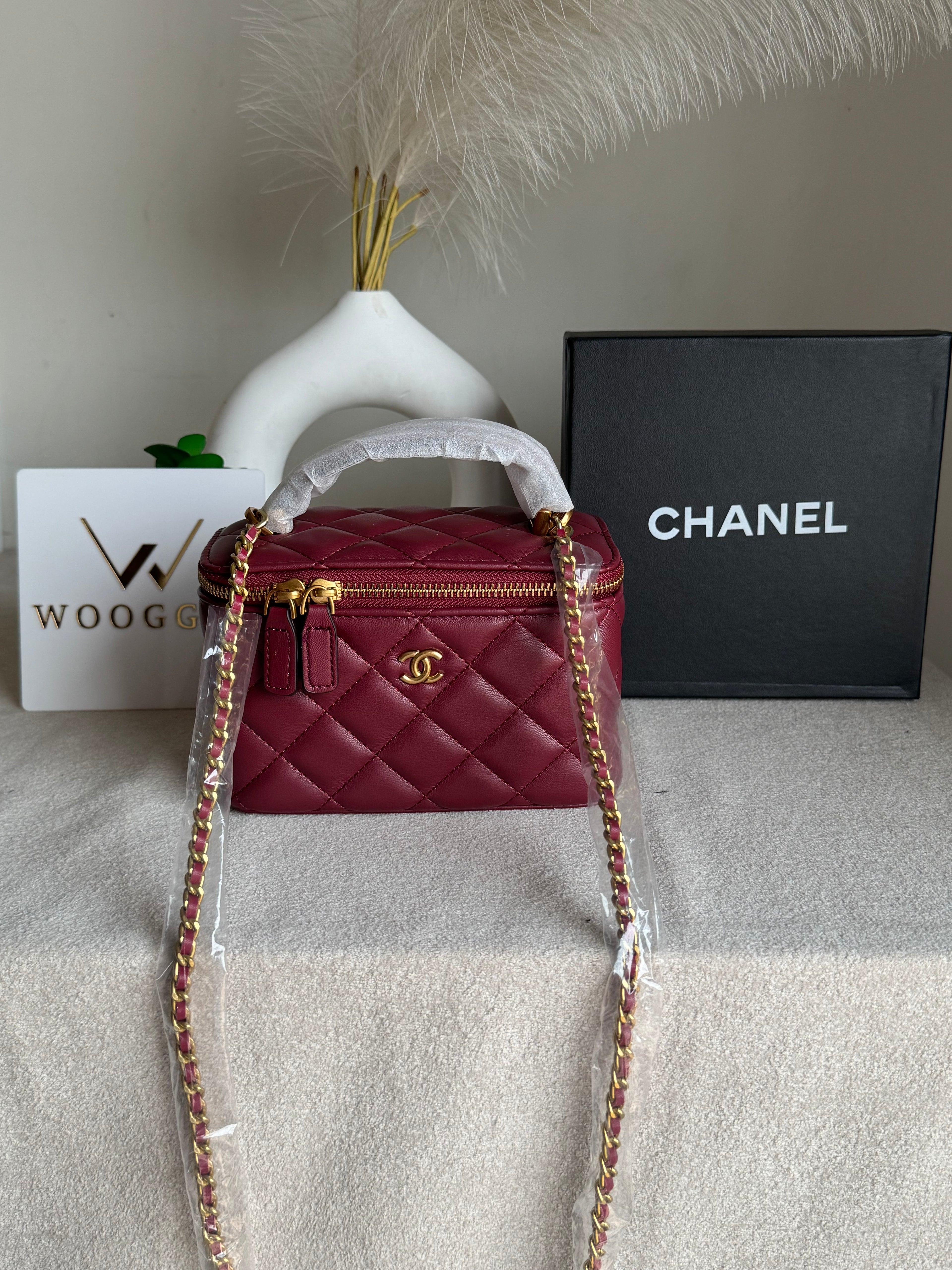 CH Mini Box Bag - Maroon
