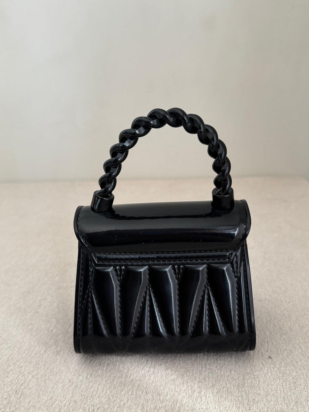 Cute Kids Heart Bag with Chain - Black