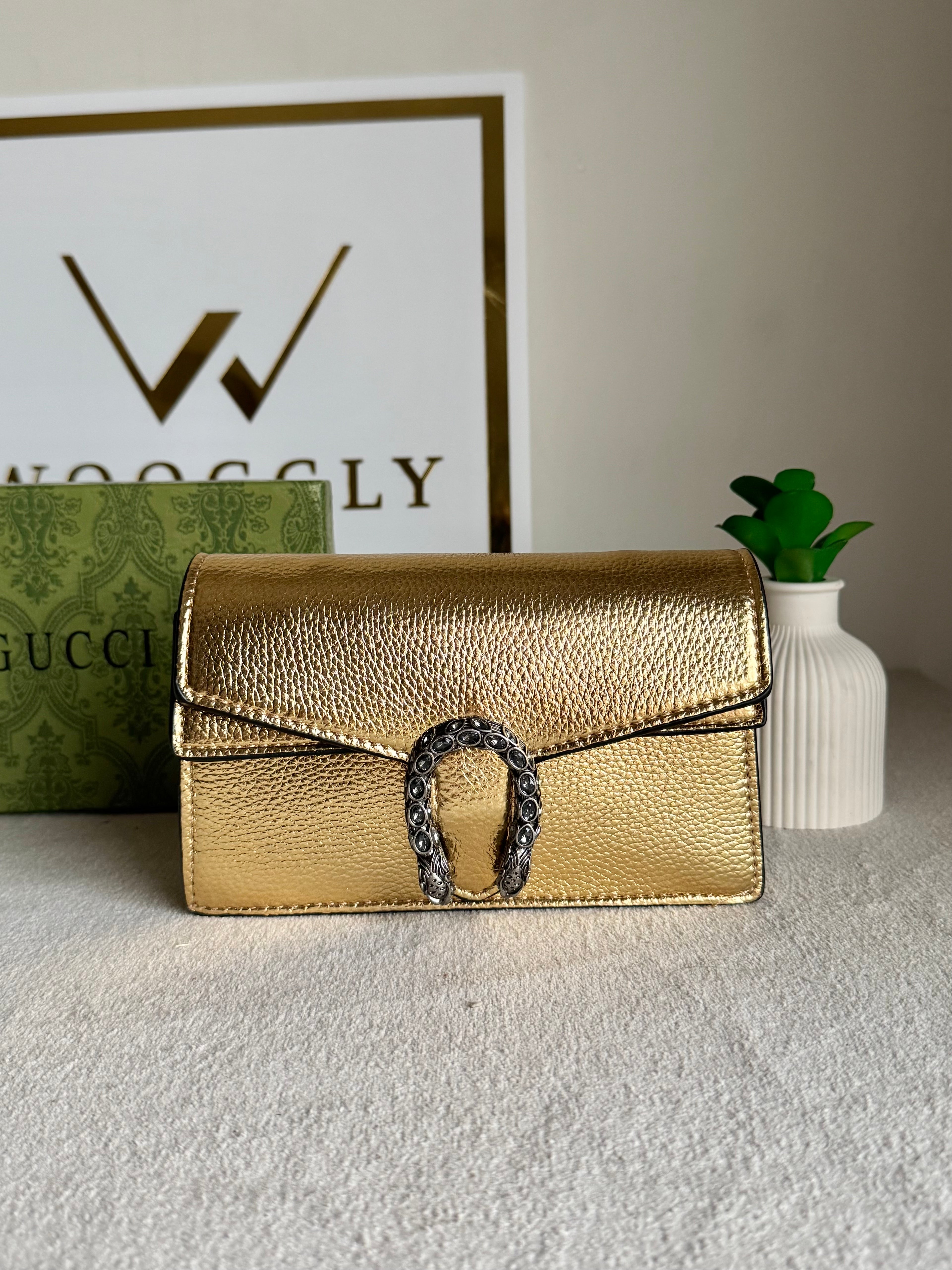 Viral Mini Gucci Bag Gold - Box Packing
