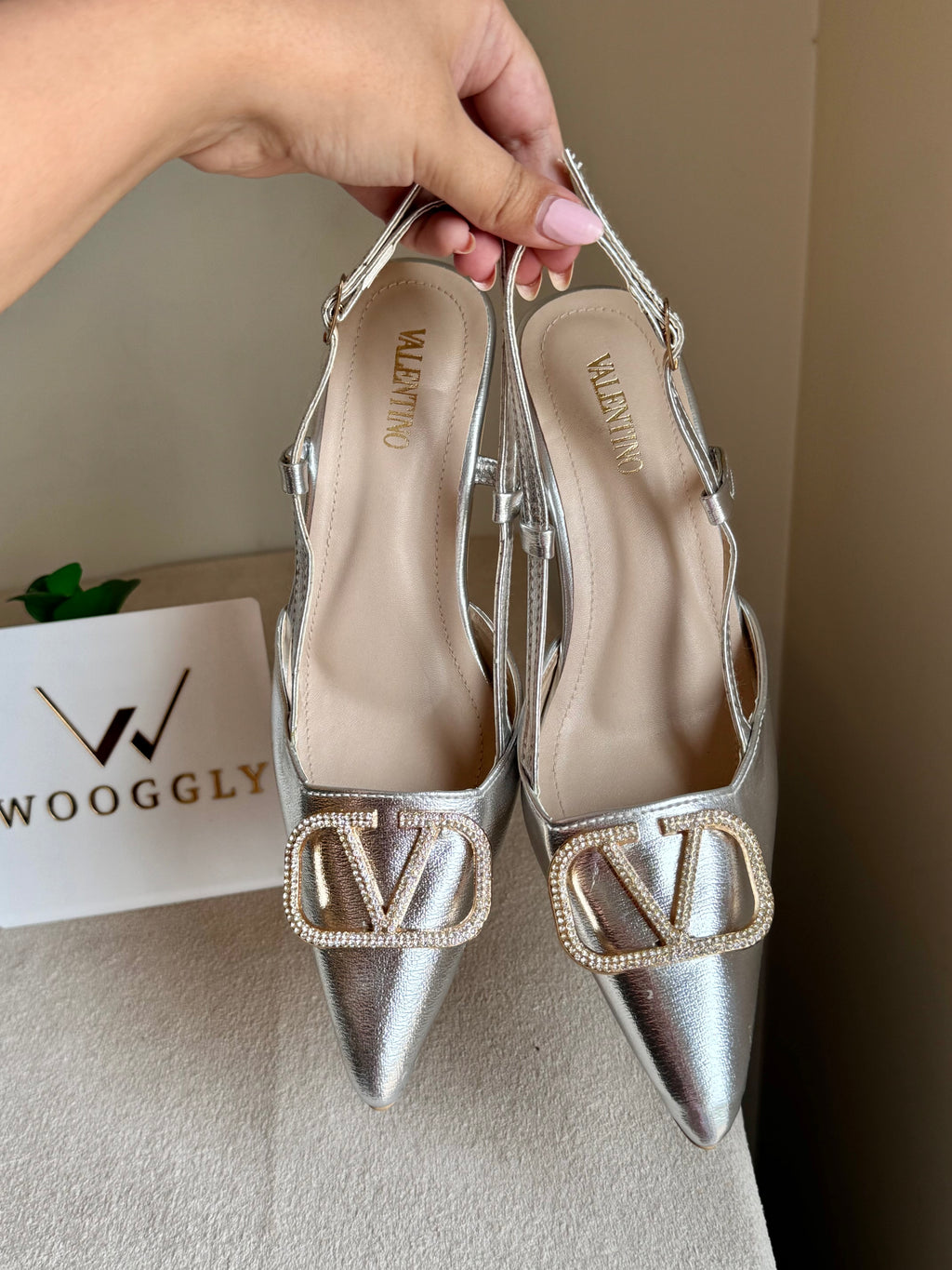 Essential Valentino Silver Heels