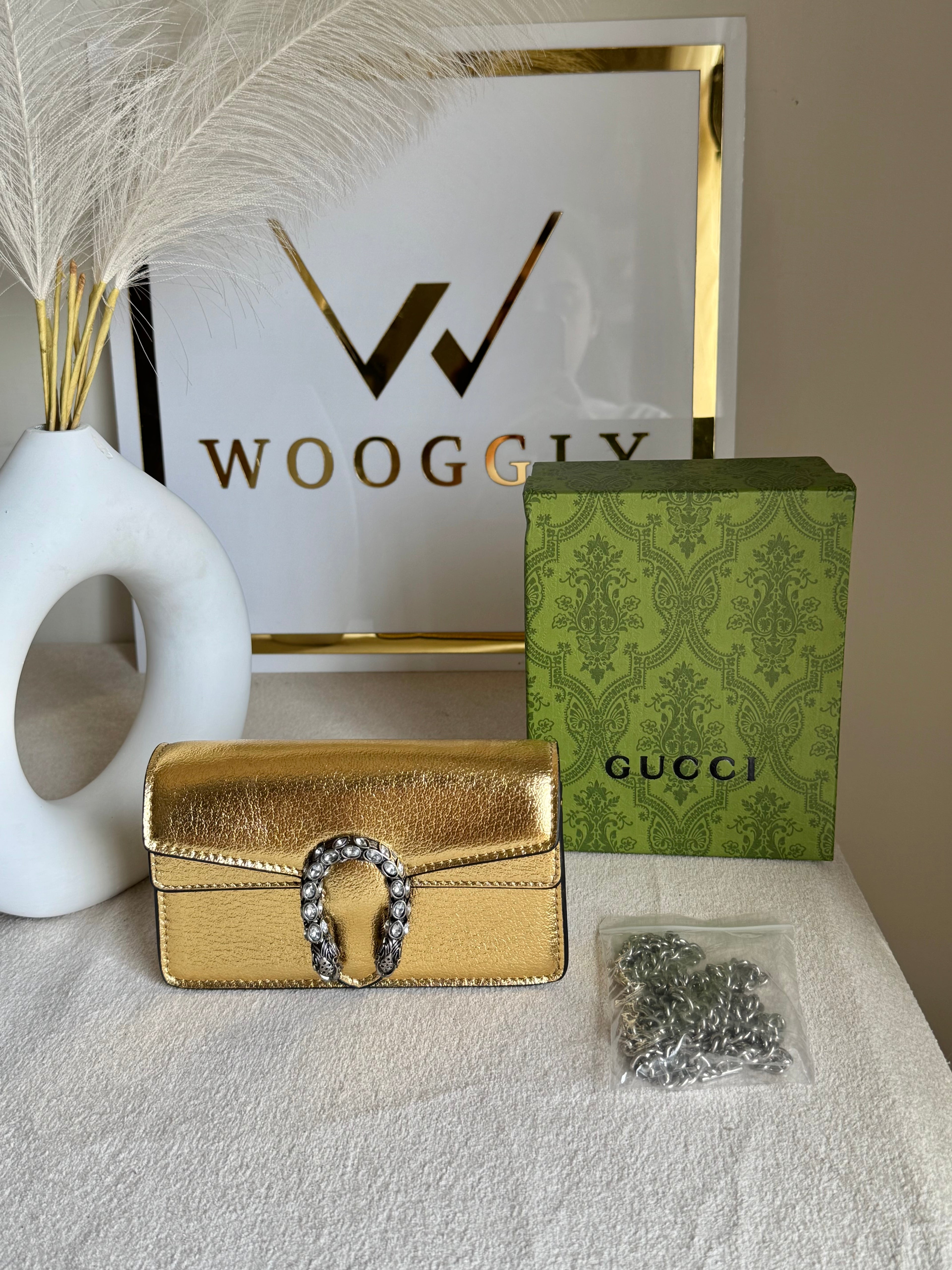 Viral Mini Gucci Bag Gold - Box Packing