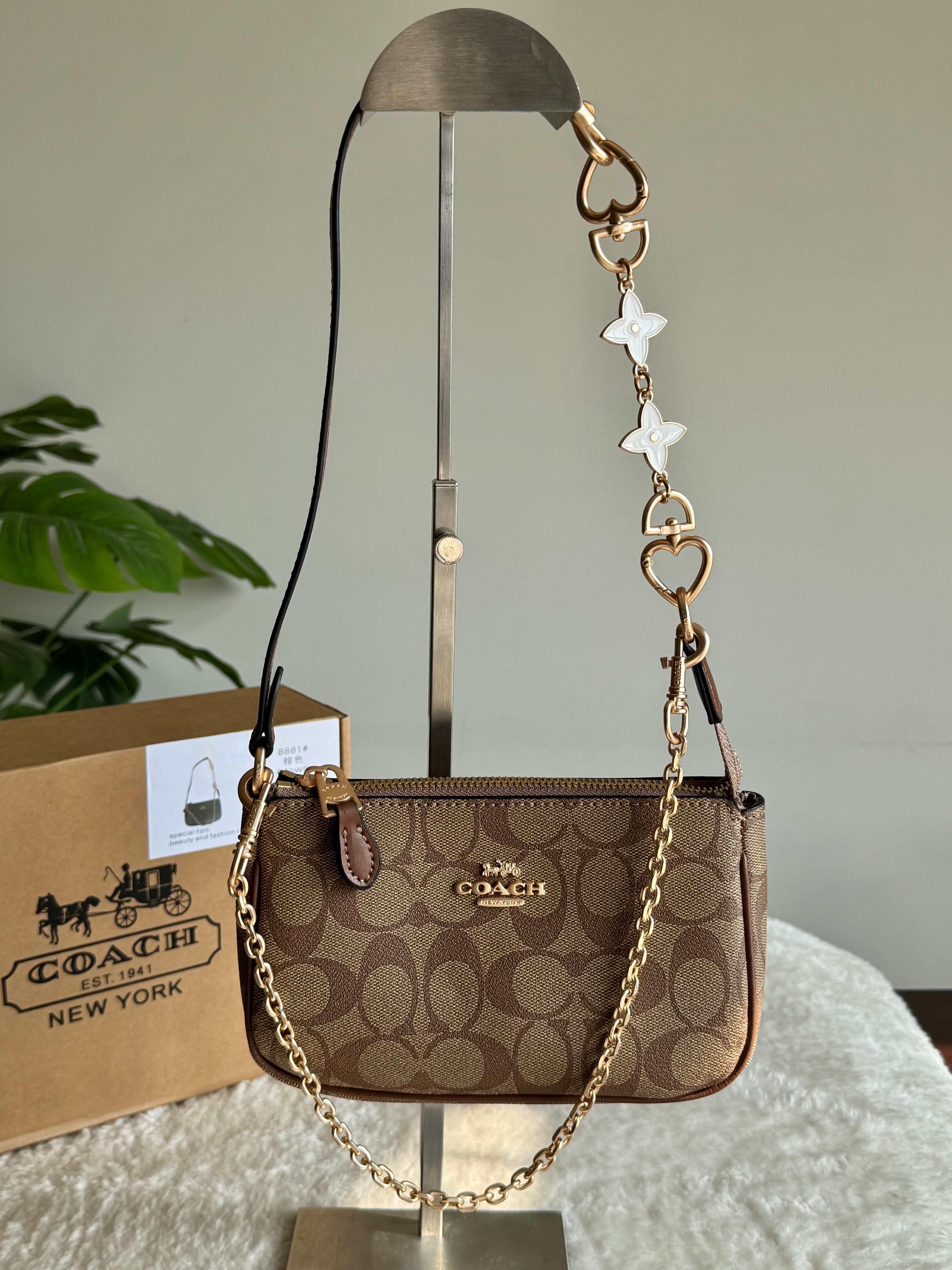 COACH Nolita 19 Bag PREMIUM (Canvas Brown) - BOX PACKING
