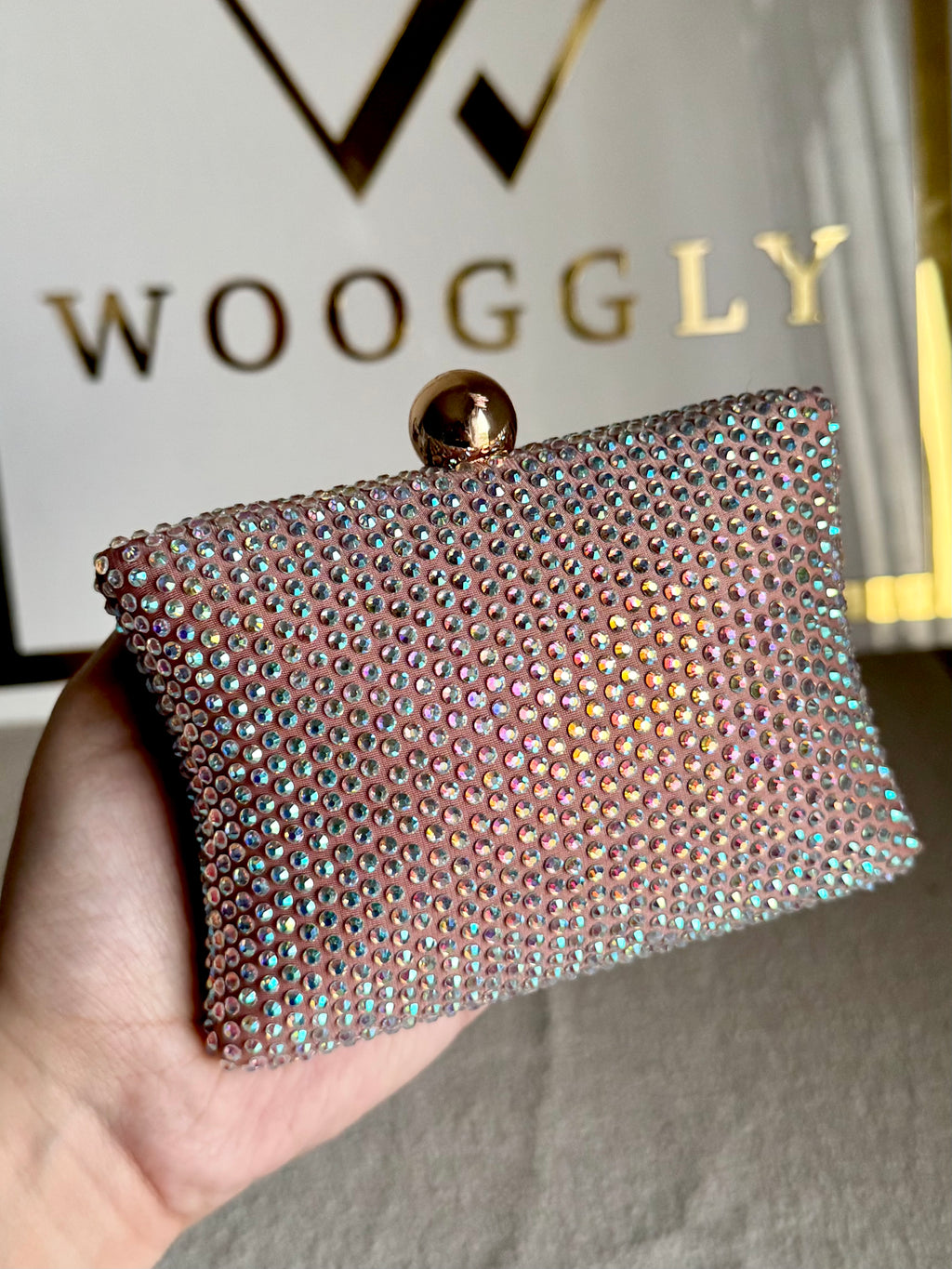 Muse Swarovski Clutch - Peach