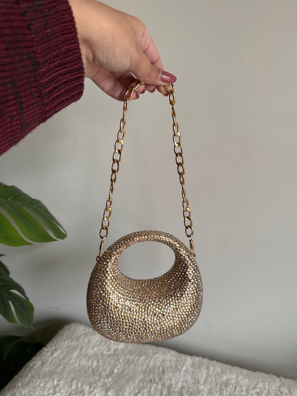 Viral Swarovski Clutch - Mini Gold