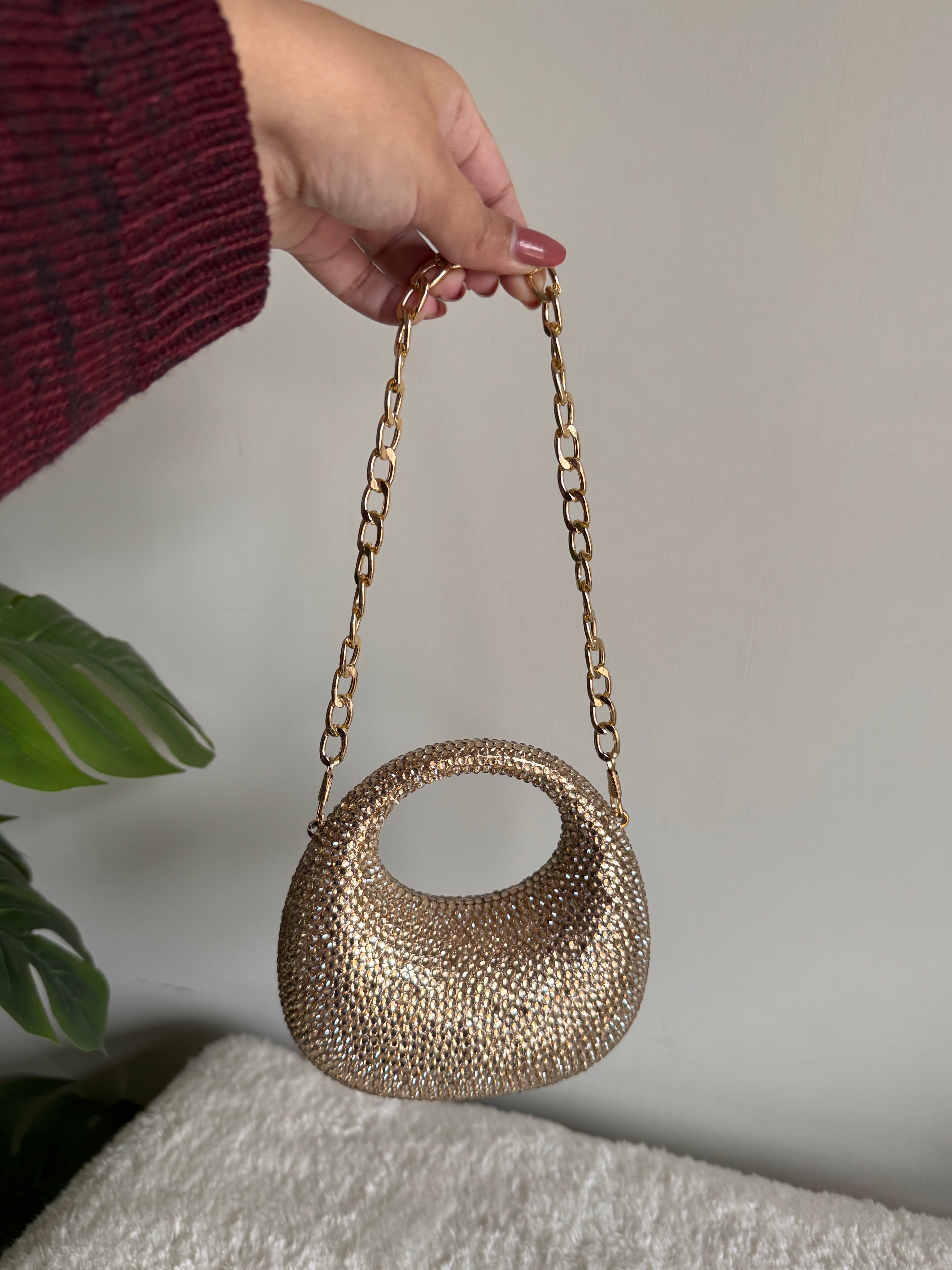 Viral Swarovski Clutch - Mini Gold
