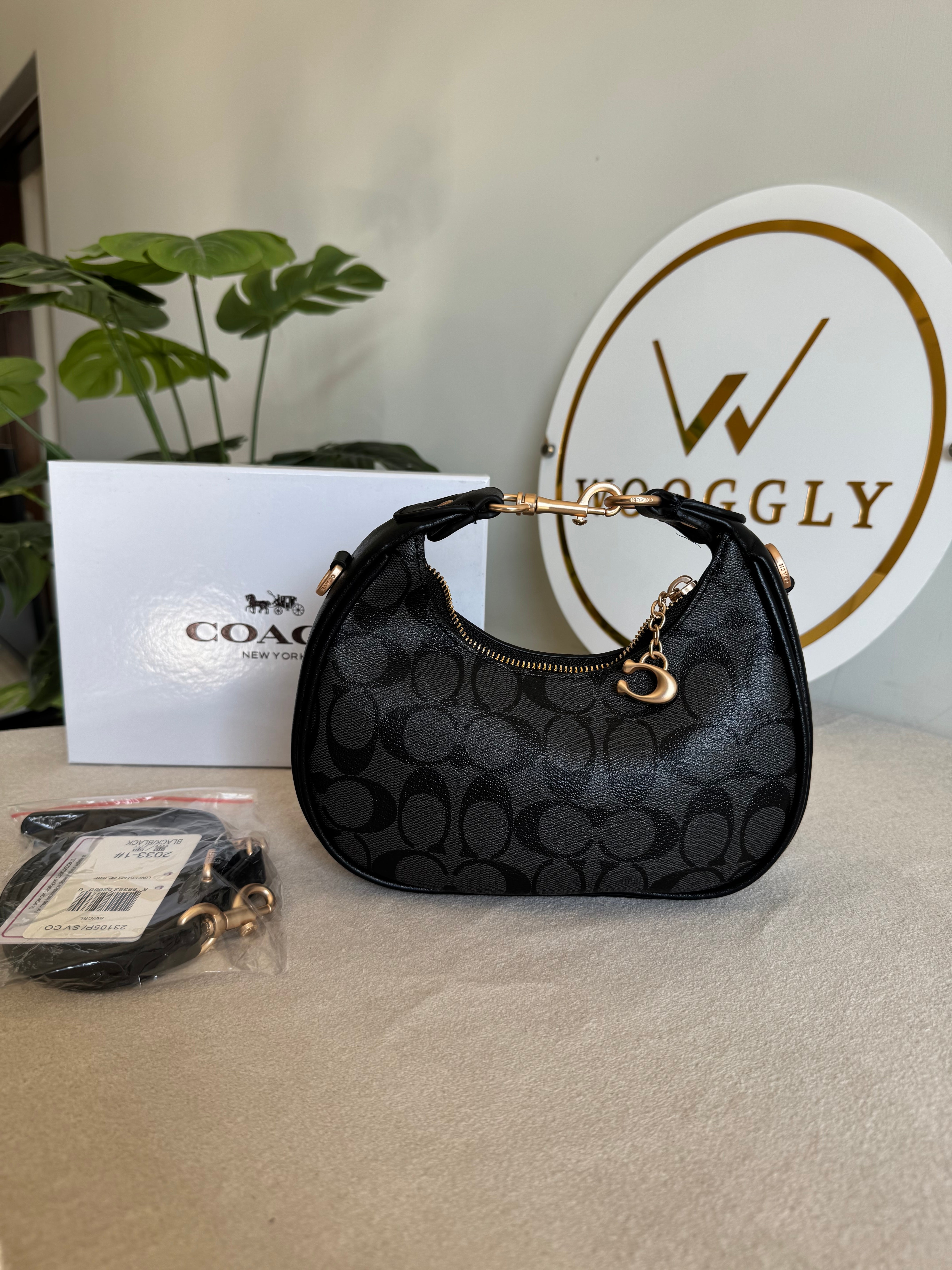 COACH Jonie Bag PREMIUM  (Signature Black) - BOX PACKING