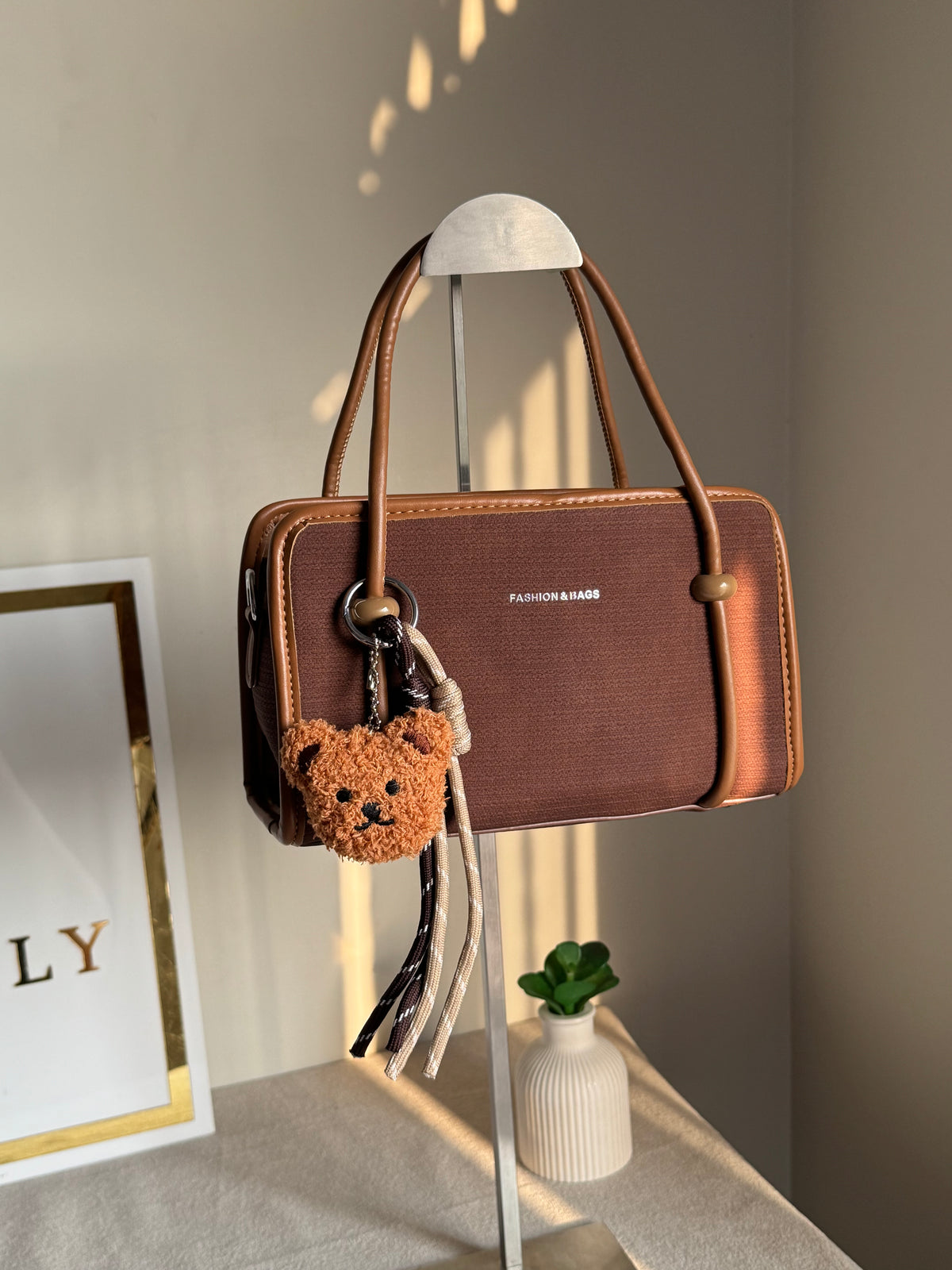 Coco Brown Teddy Bag with Teddy Bag Charm