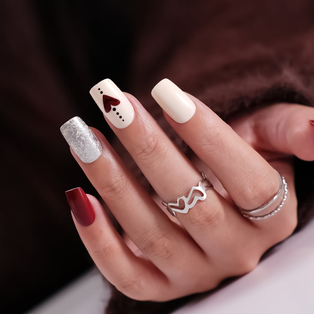 Glamorous Press On Nails - 24 Pieces Complete Kit