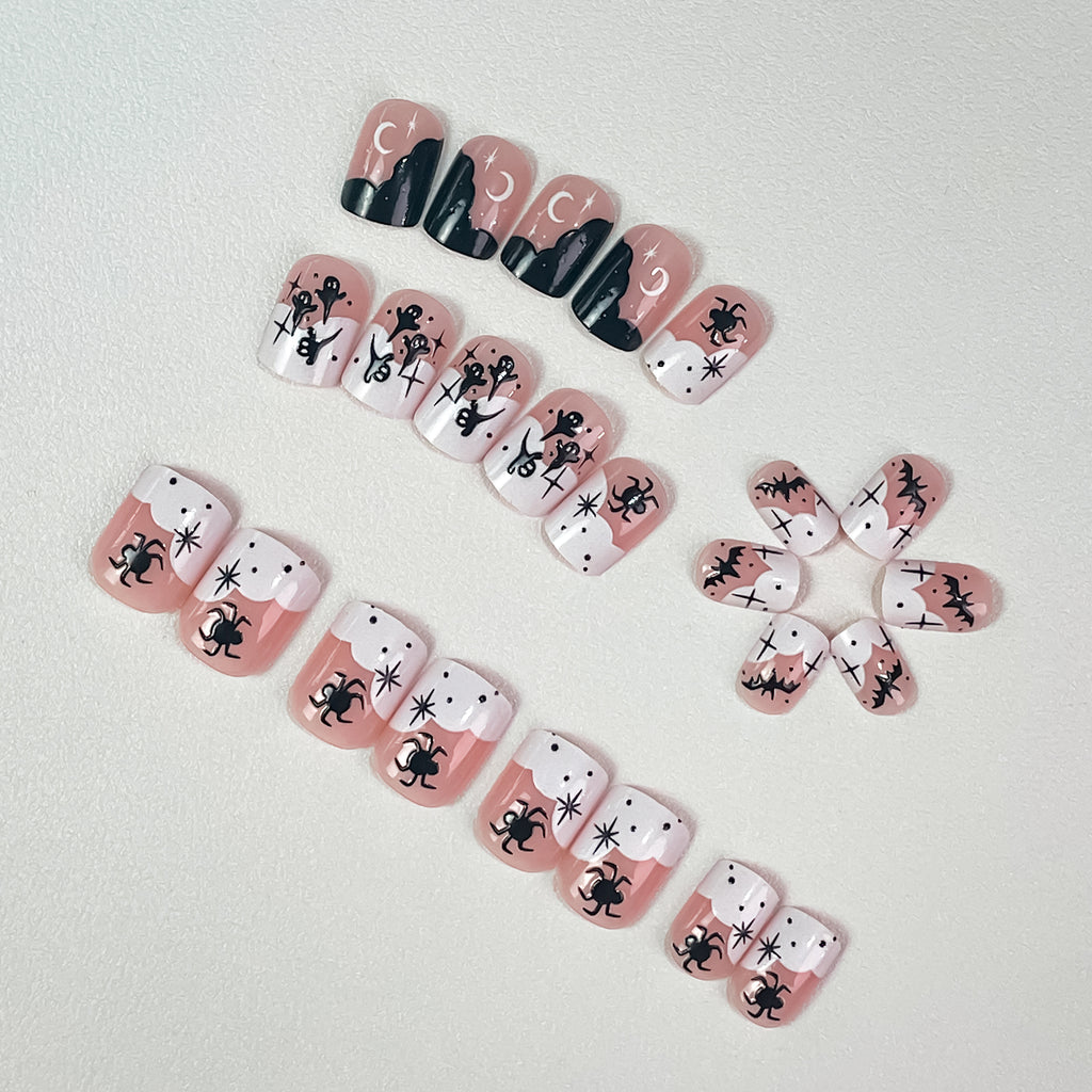 Pee Ka Boo Press On Nails - 24 Pieces Complete Kit