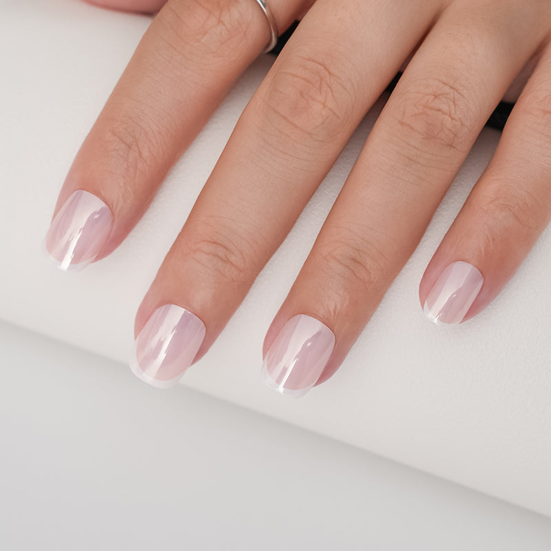 Glow with French Press On Nails - 24 Pieces Complete Kit