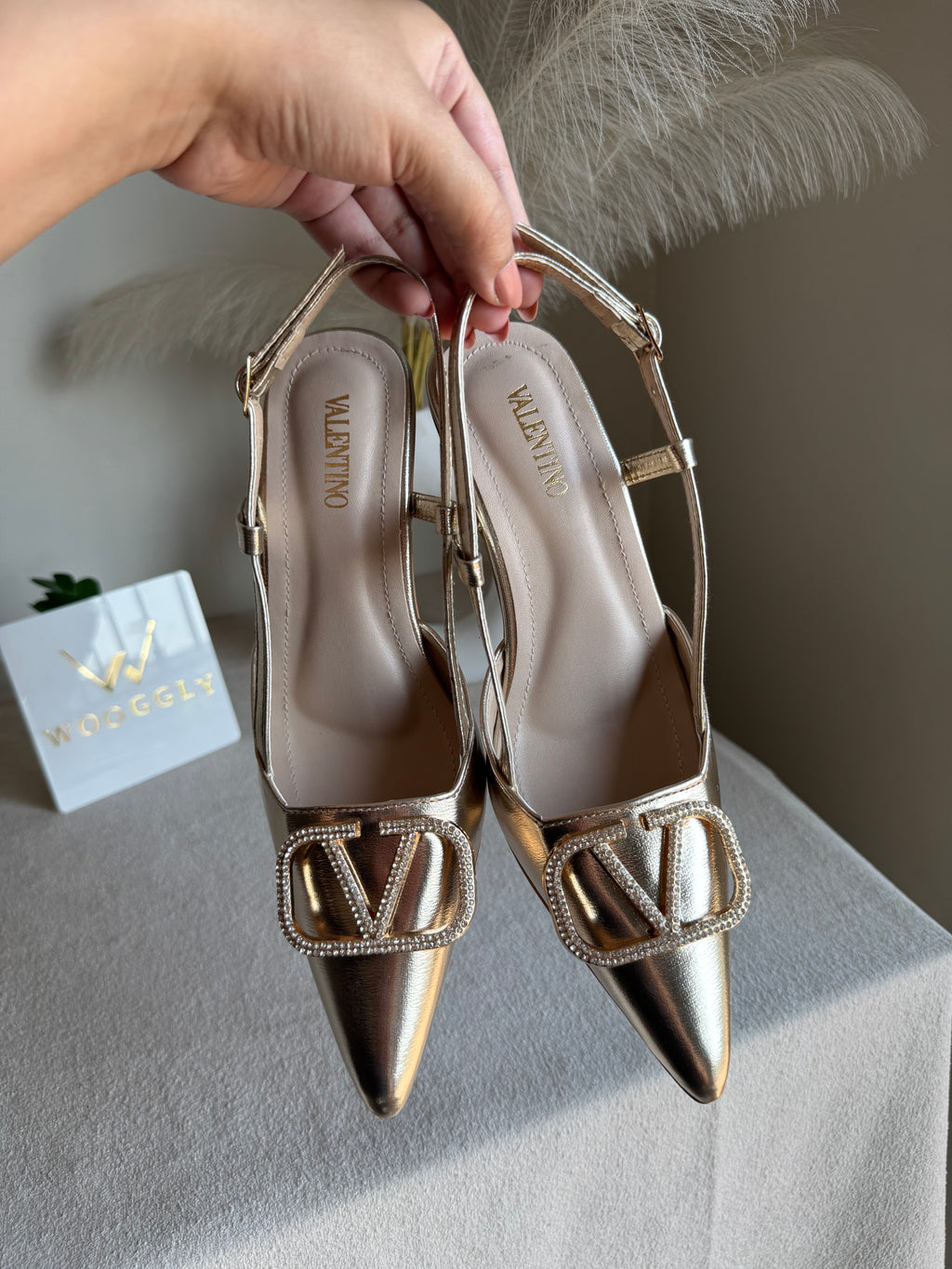 Essential Valentino Champagne Heels