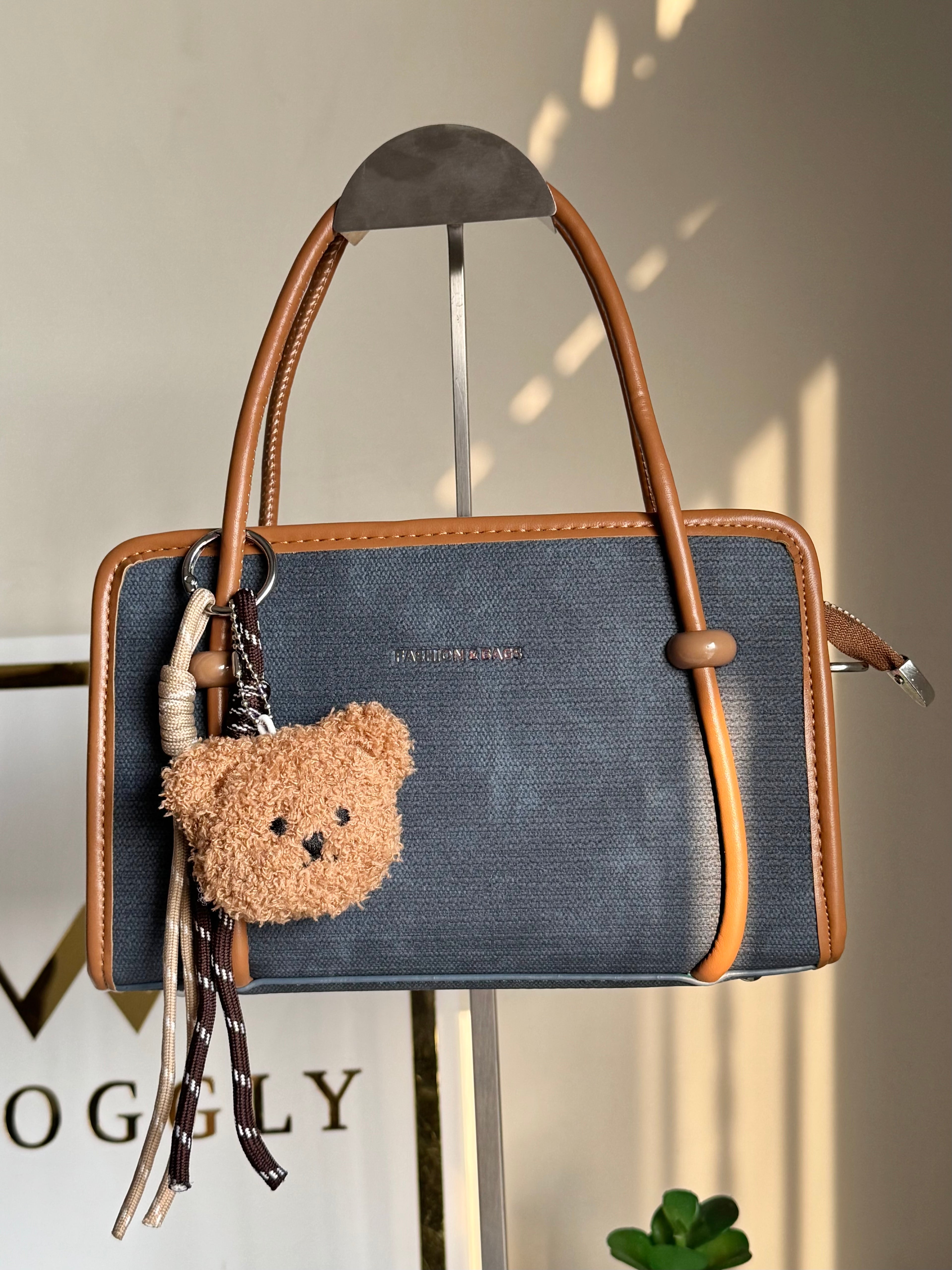Coco Blue Teddy Bag with Teddy Bag Charm