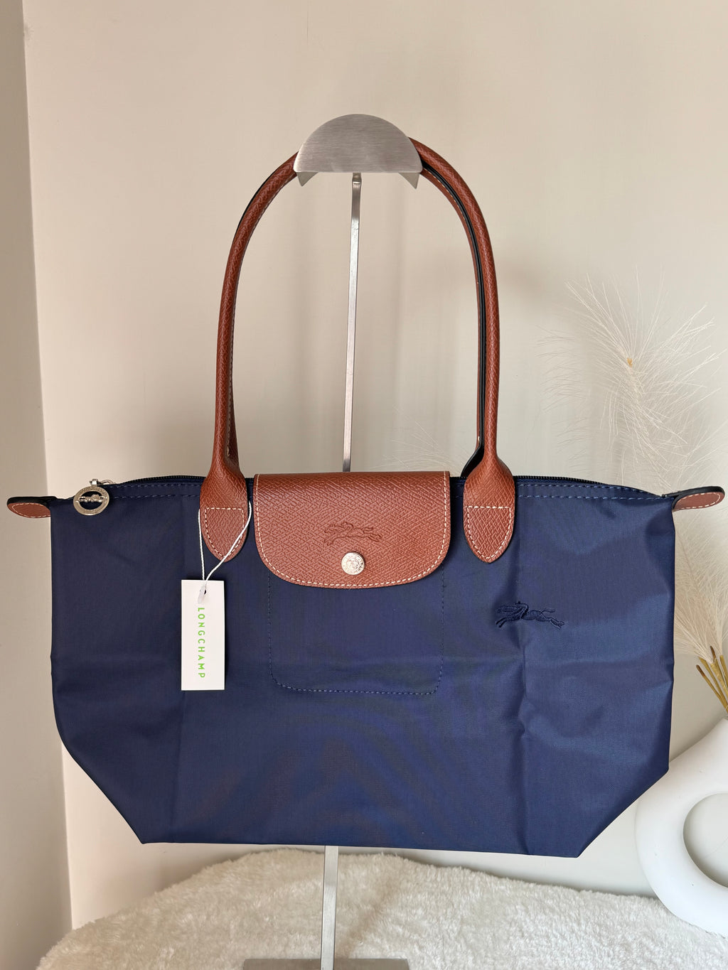 Longchamp Tote MEDIUM - Blue (WITH BRAND LOGO)