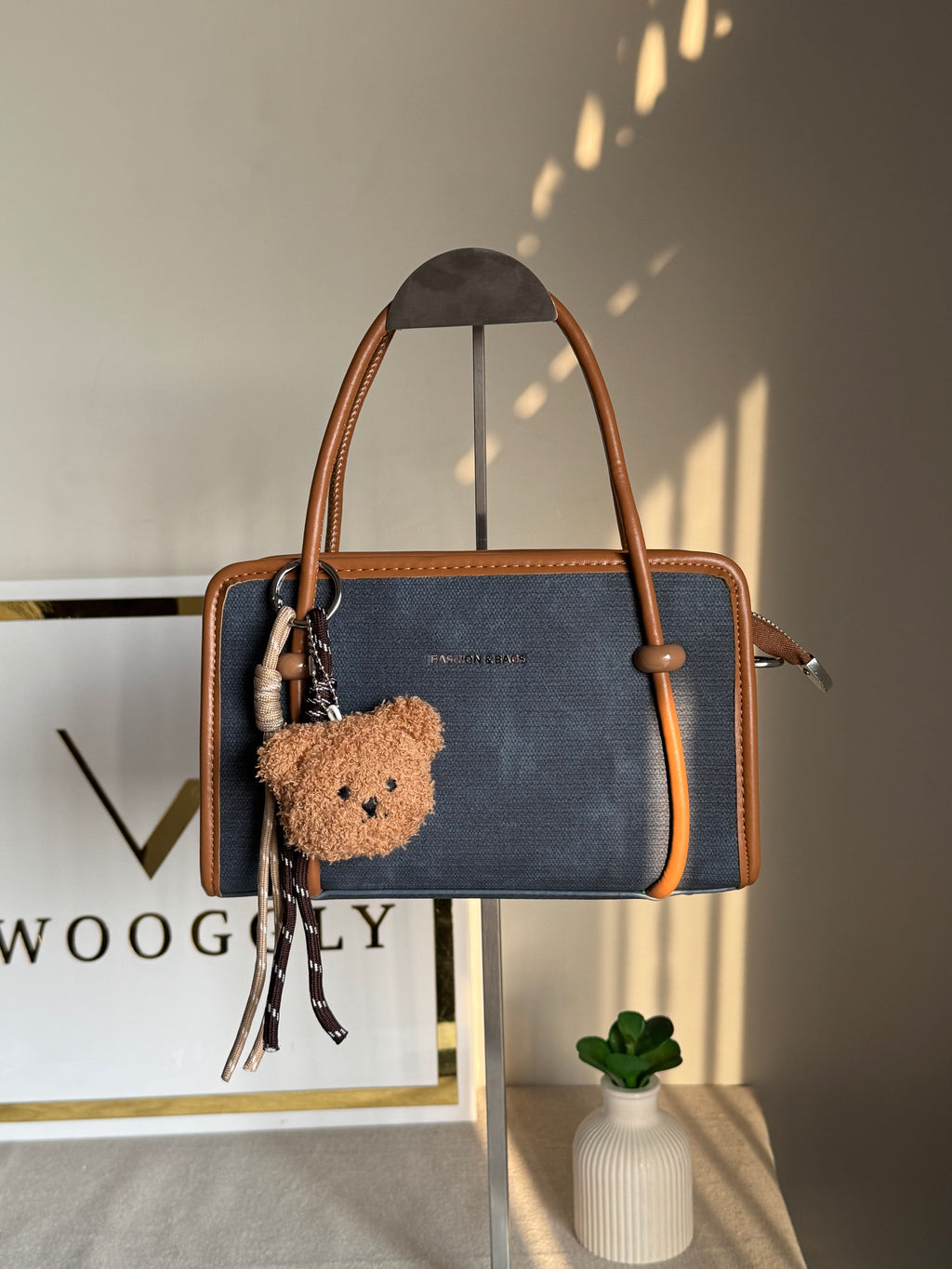 Coco Blue Teddy Bag with Teddy Bag Charm