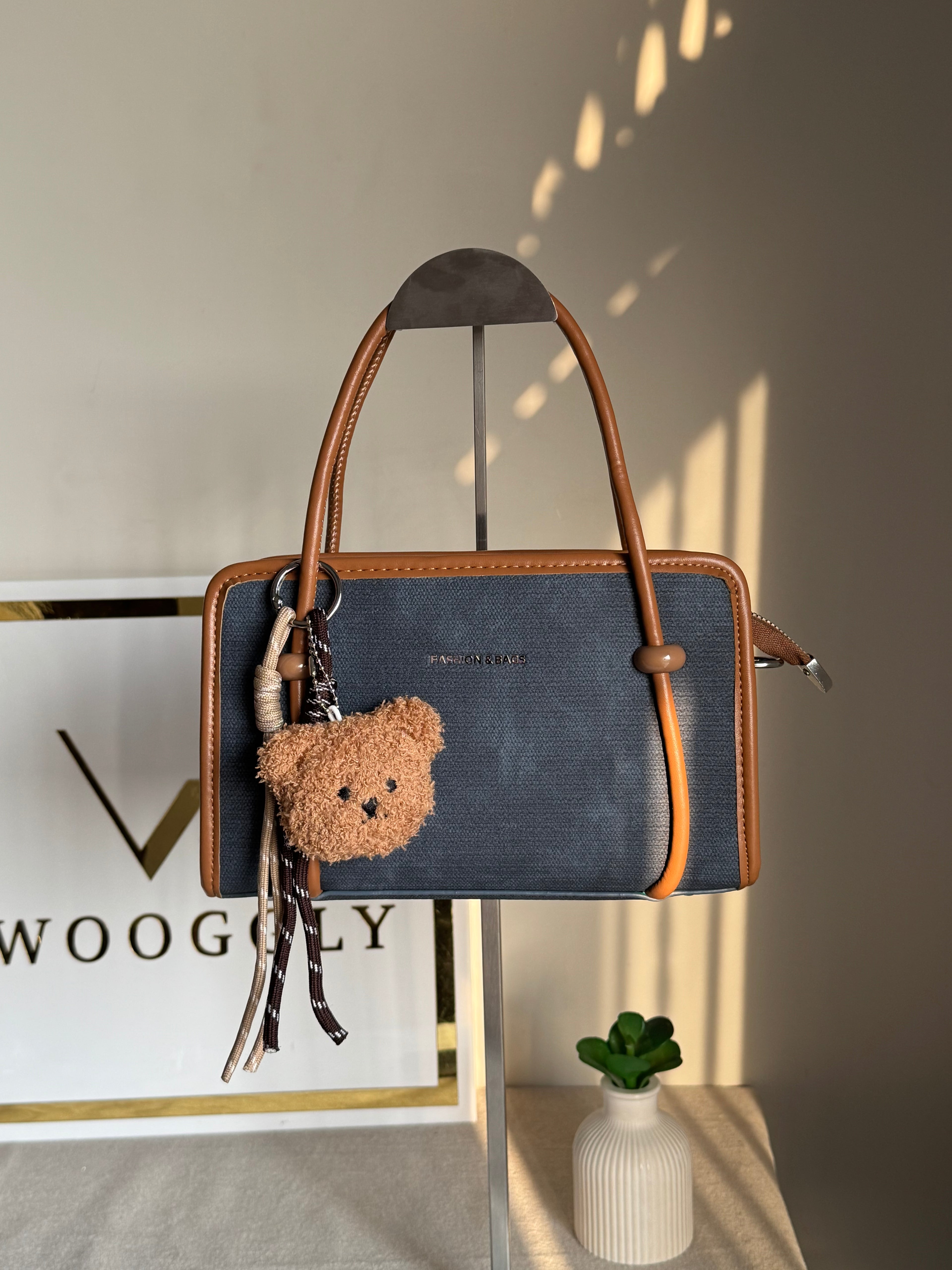Coco Blue Teddy Bag with Teddy Bag Charm