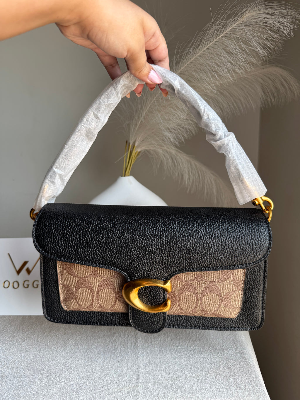 COACH TABBY Black & Khaaki Good Quality -  BOX PACKING