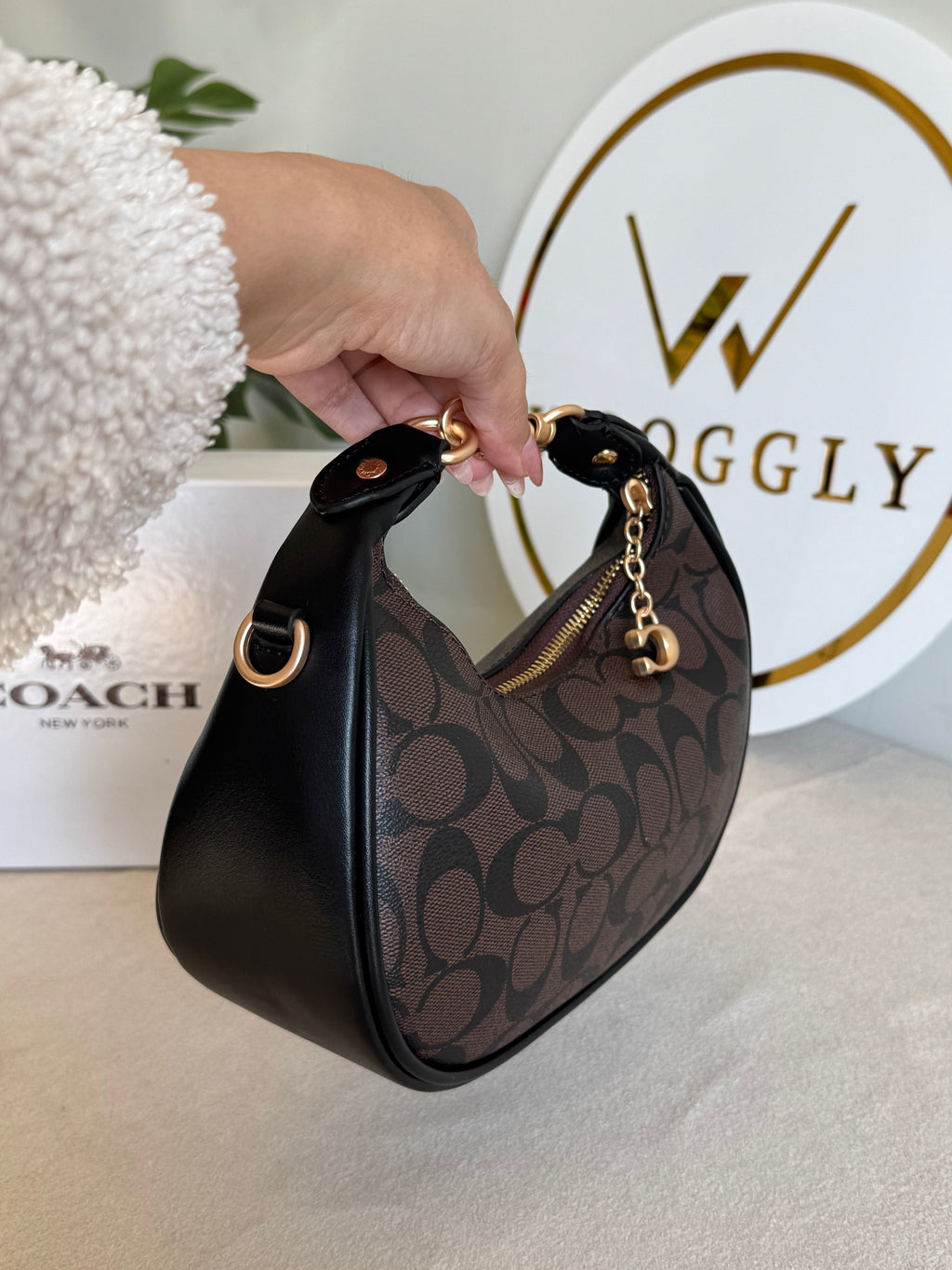 COACH Jonie Bag PREMIUM (Signature Brown) - BOX PACKING