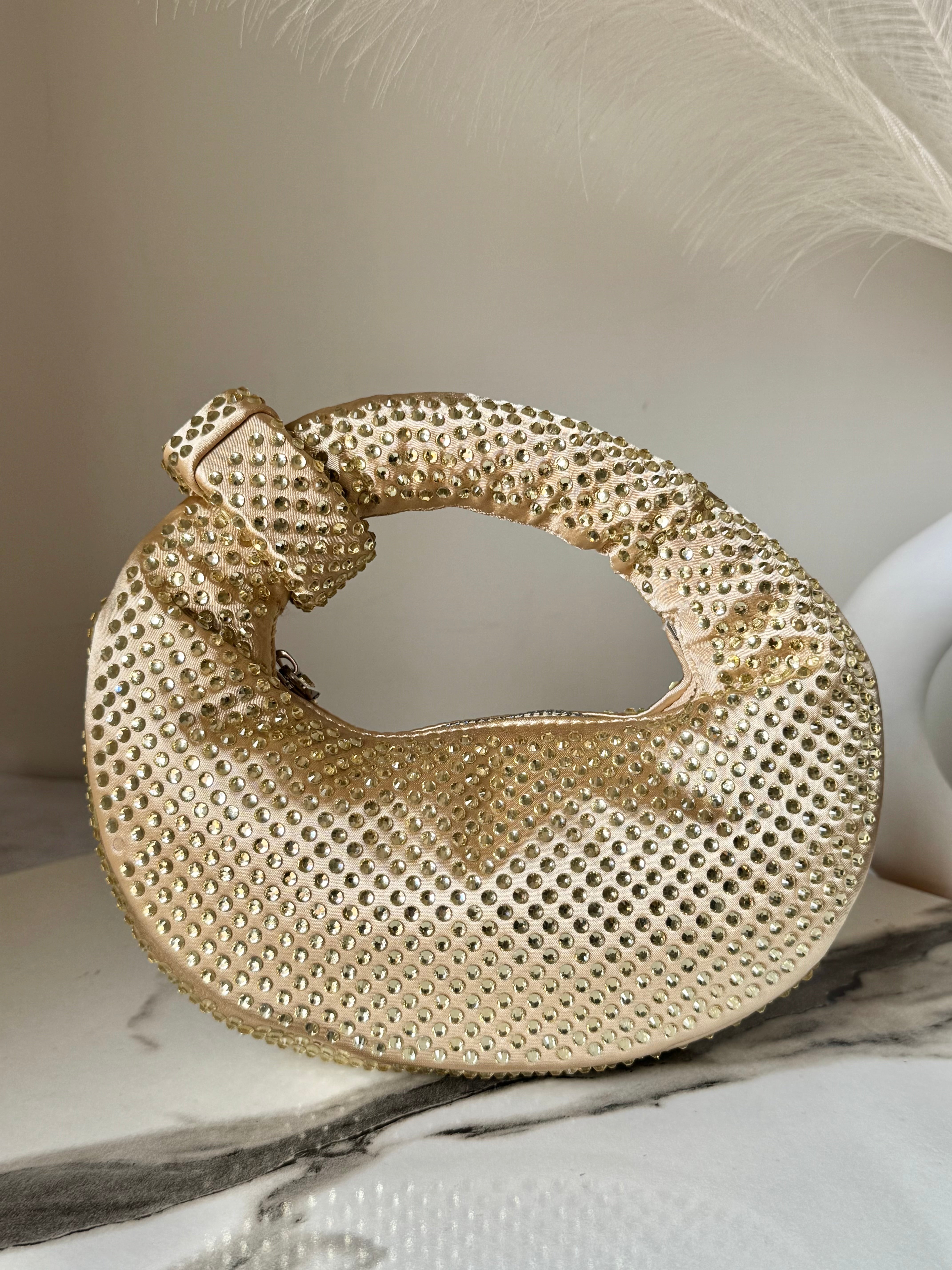 JW PIE Inspired Rhinestone Bag (Gold)