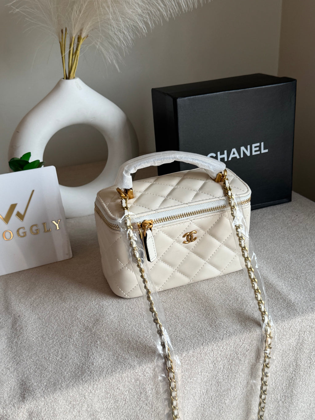 CH Mini Box Bag - Cream