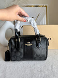 COACH Mini Duffle Bag PREMIUM with Long Strap (Black) - BOX PACKING