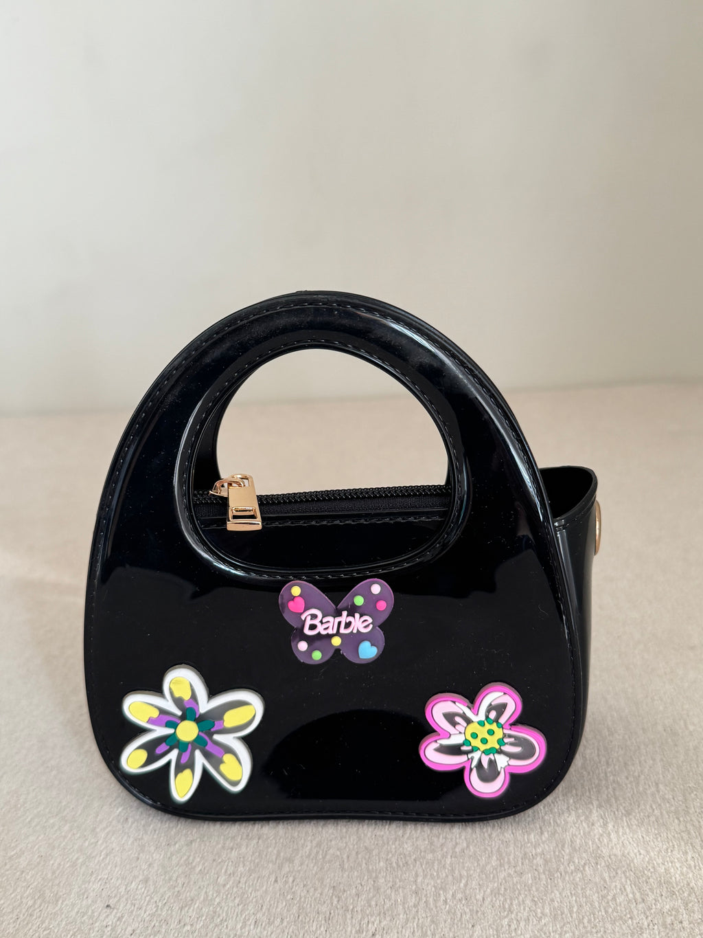 Cute Kids Barbie Bag with Chain - Black