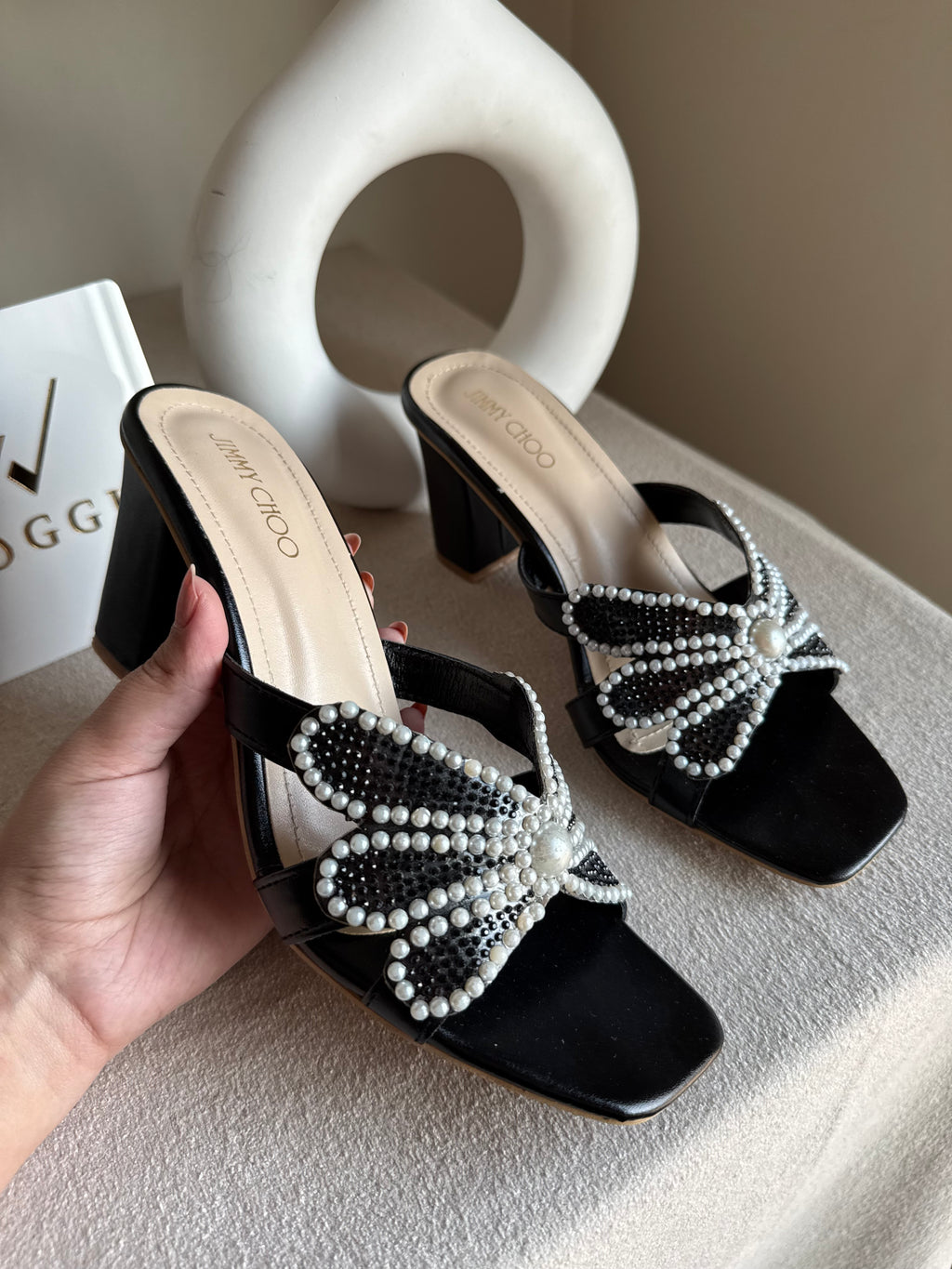 Jimmy Choo Pearl Heels - Black