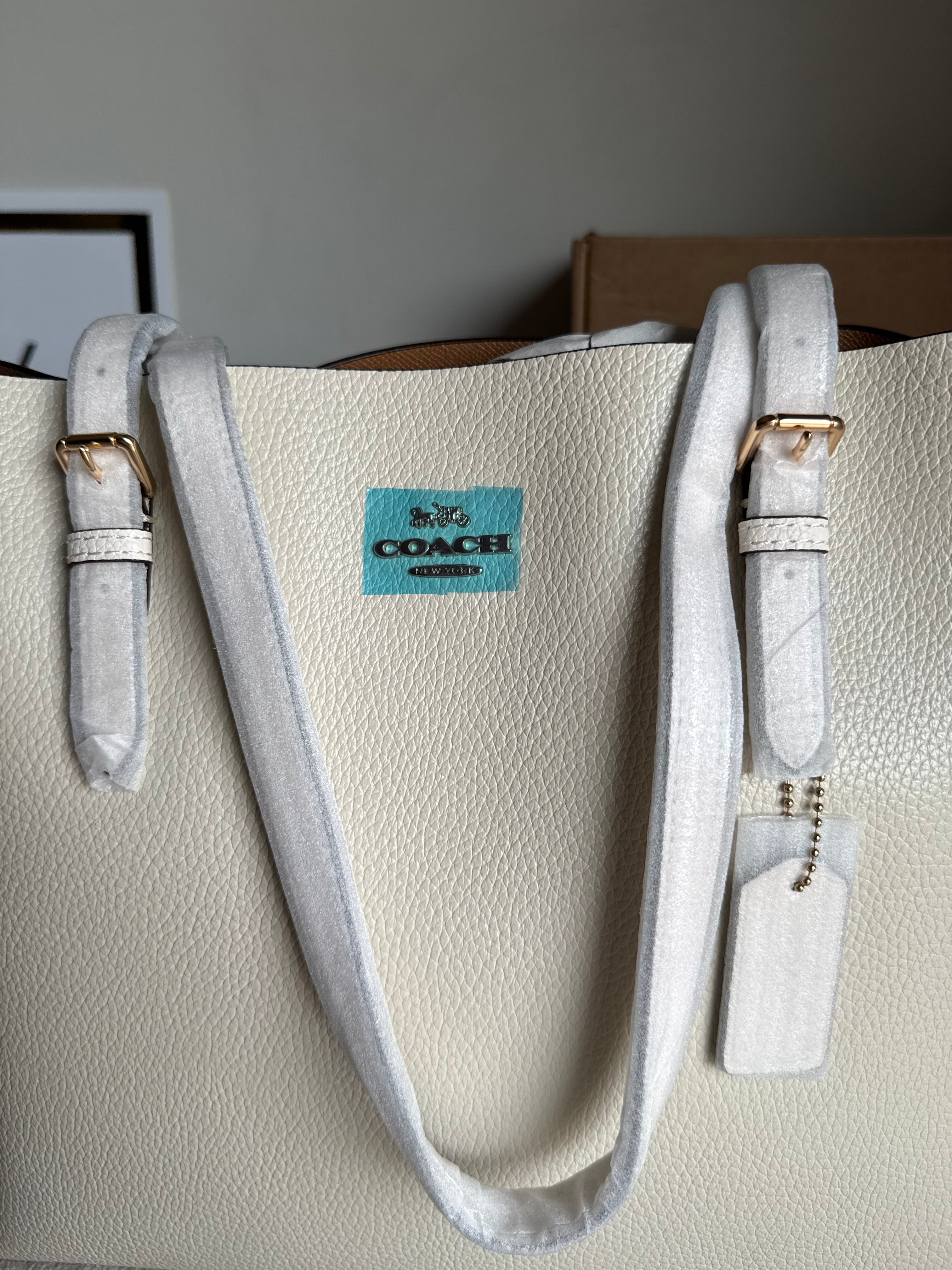 EXTREMELY PREMIUM COACH Mollie Tote Bag - Cream (BOX PACKING)