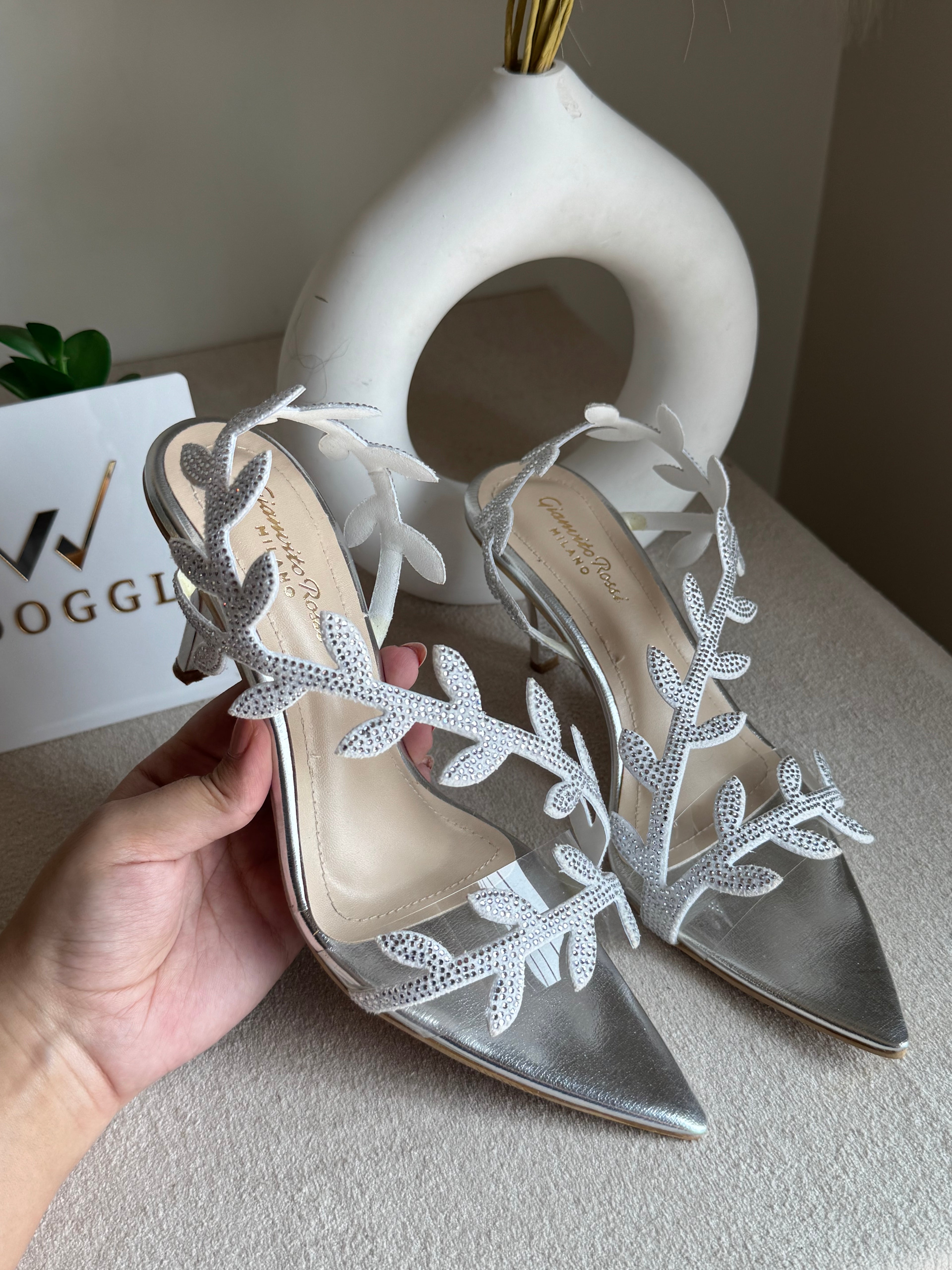Gianvitto Rossi Heels Glitter Silver