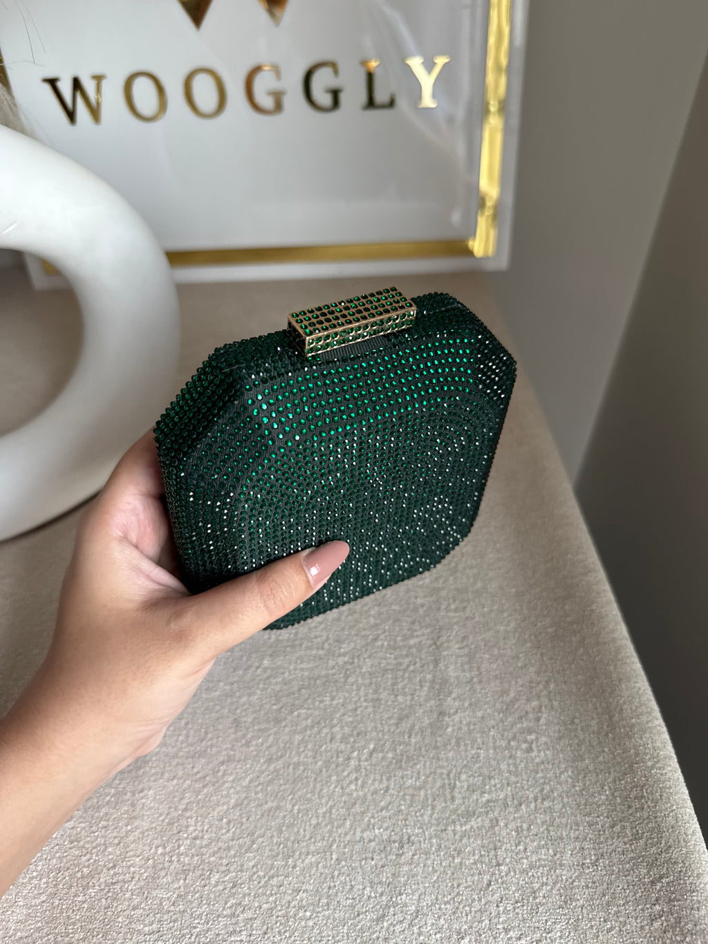 AYLA CLUTCH Emerald Green