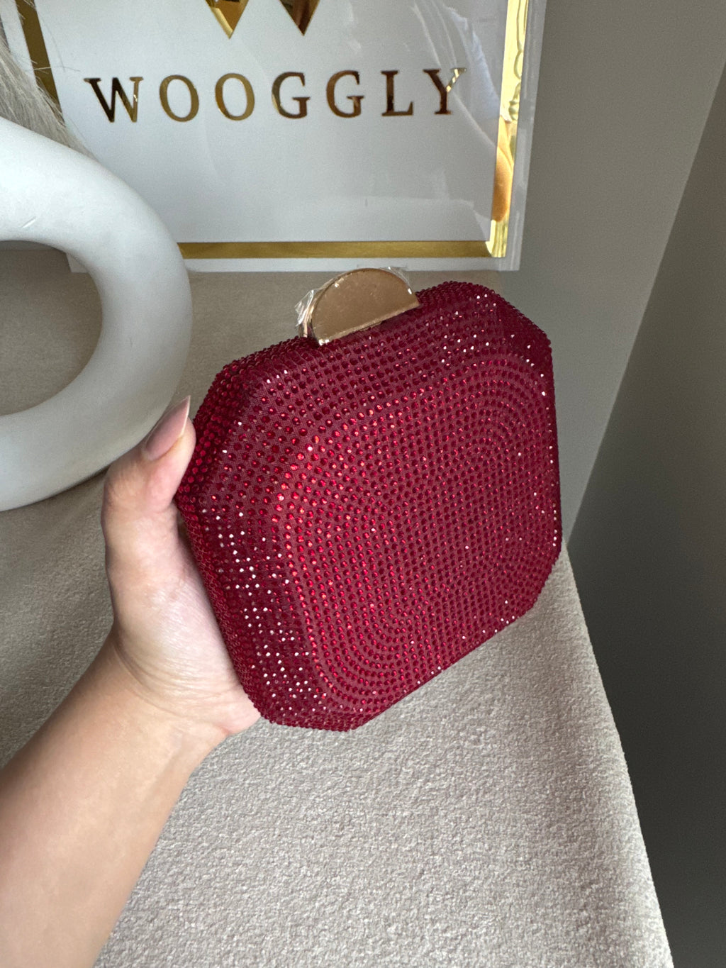 AYLA CLUTCH Red