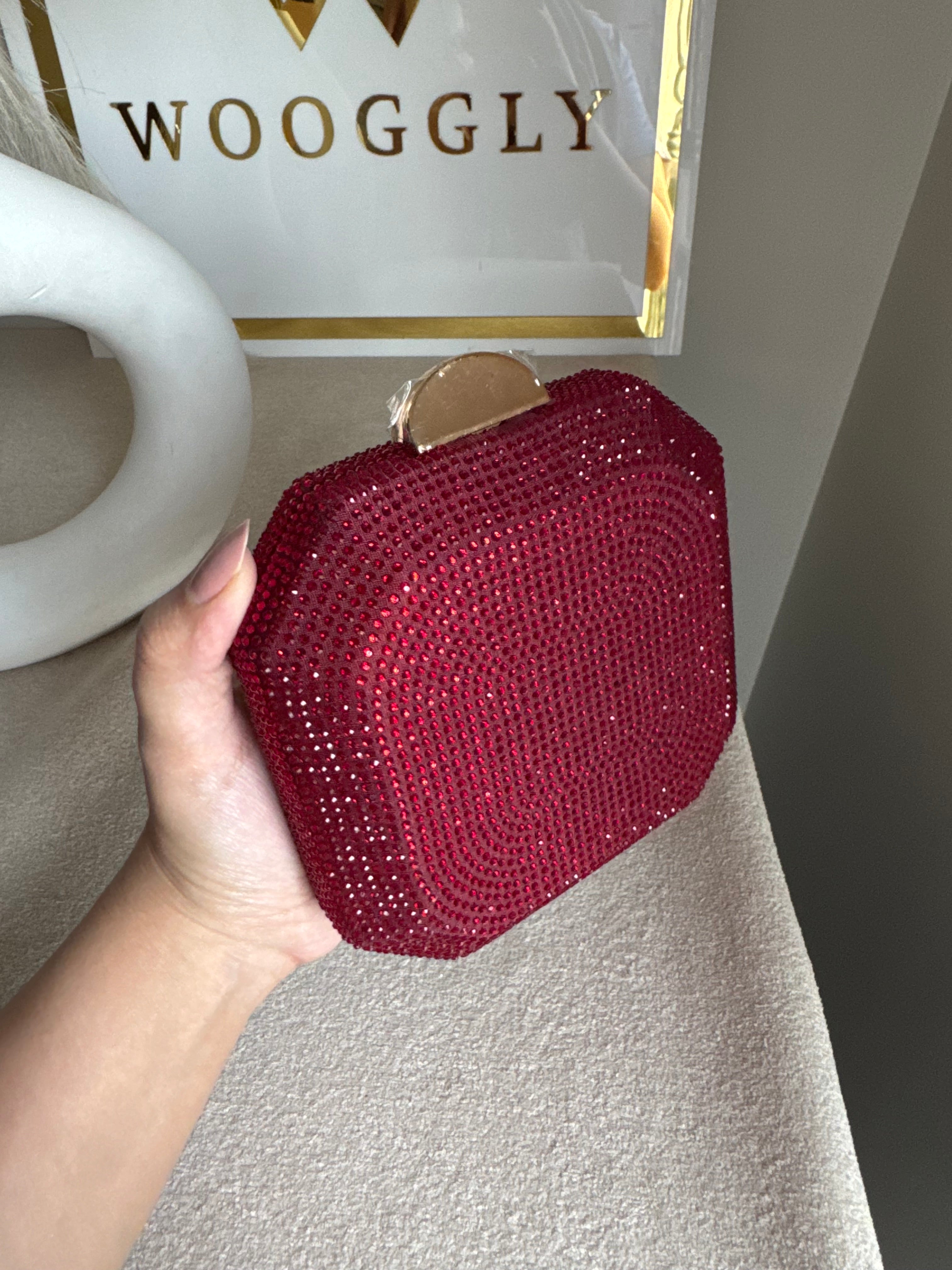 AYLA CLUTCH Red