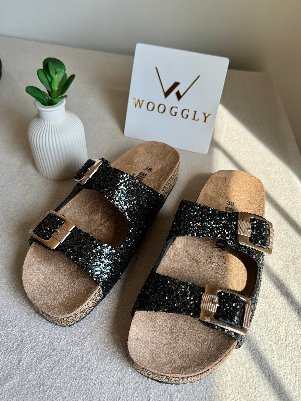 Viral Birkenstock Comfy Sandals - Glam Black