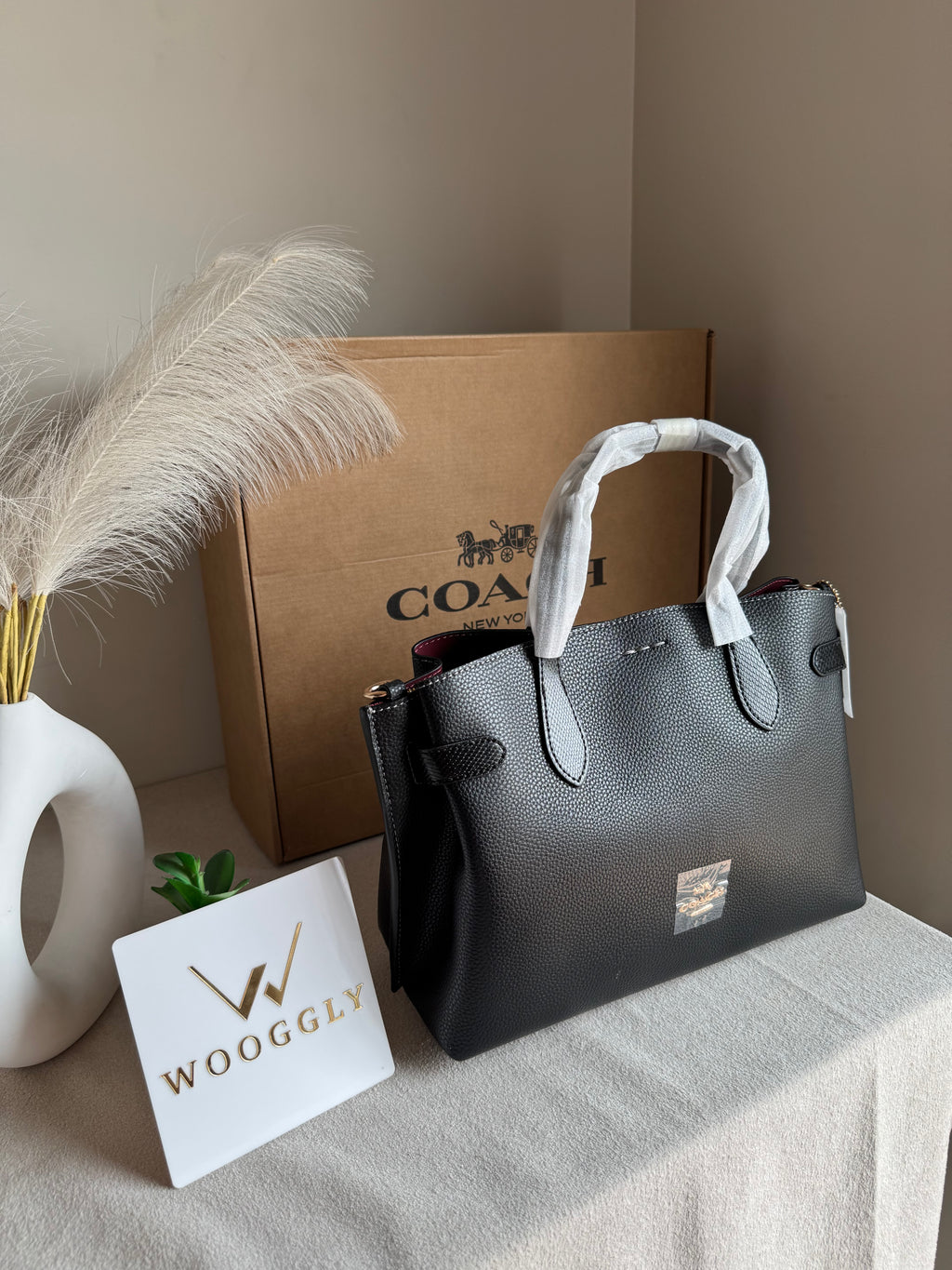 COACH PREMIUM Hand Bag (Black) BOX PACKING
