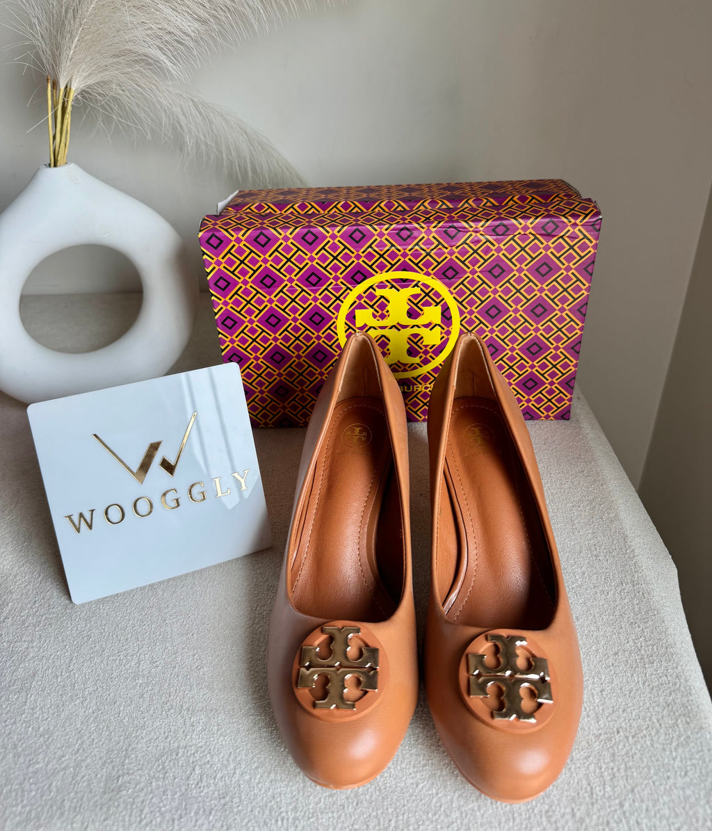 IMPORTED Tory Burch Classic Court Heels - Brown