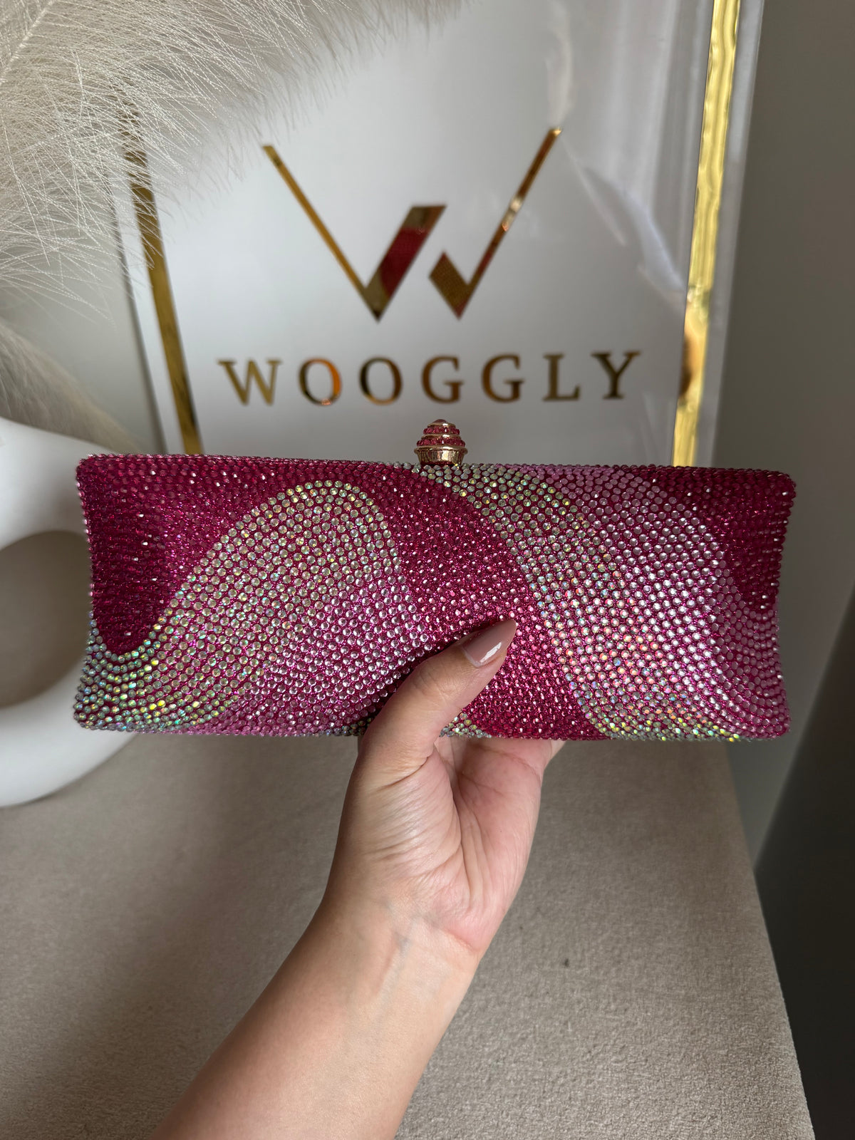 High Quality Élan Clutch - Multi Pink