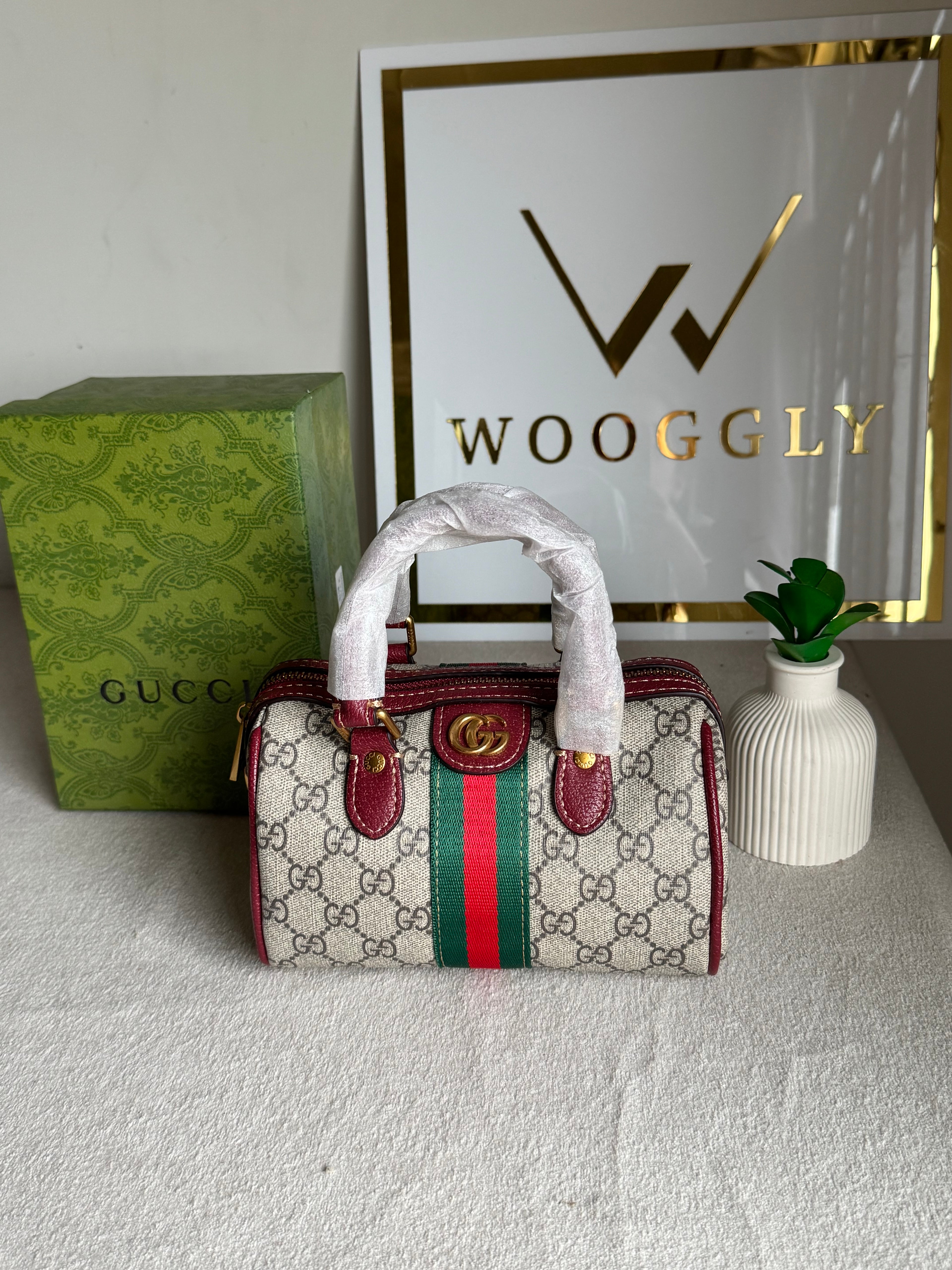 Gucci Mini Duffle Bag - Maroon