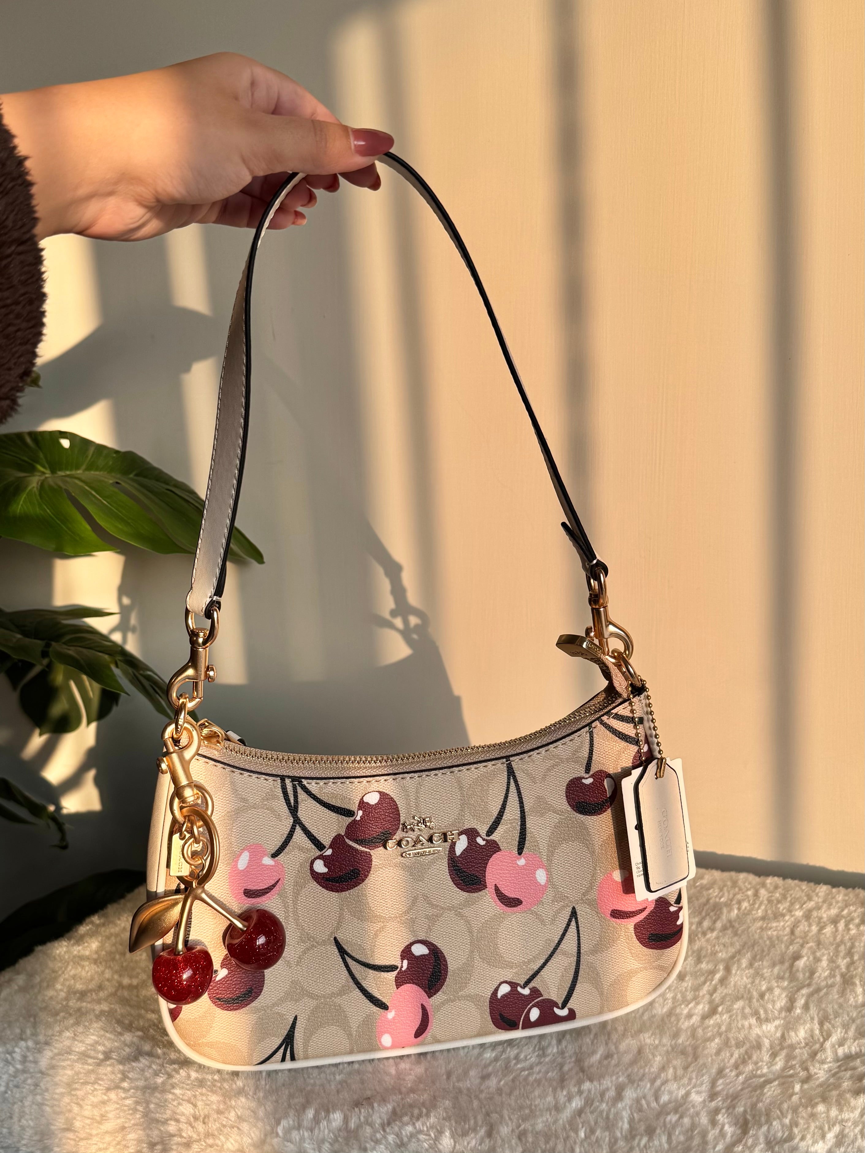 COACH TERI PREMIUM with Coach Cherry Charm (Cherry Off White) - BOX PACKING