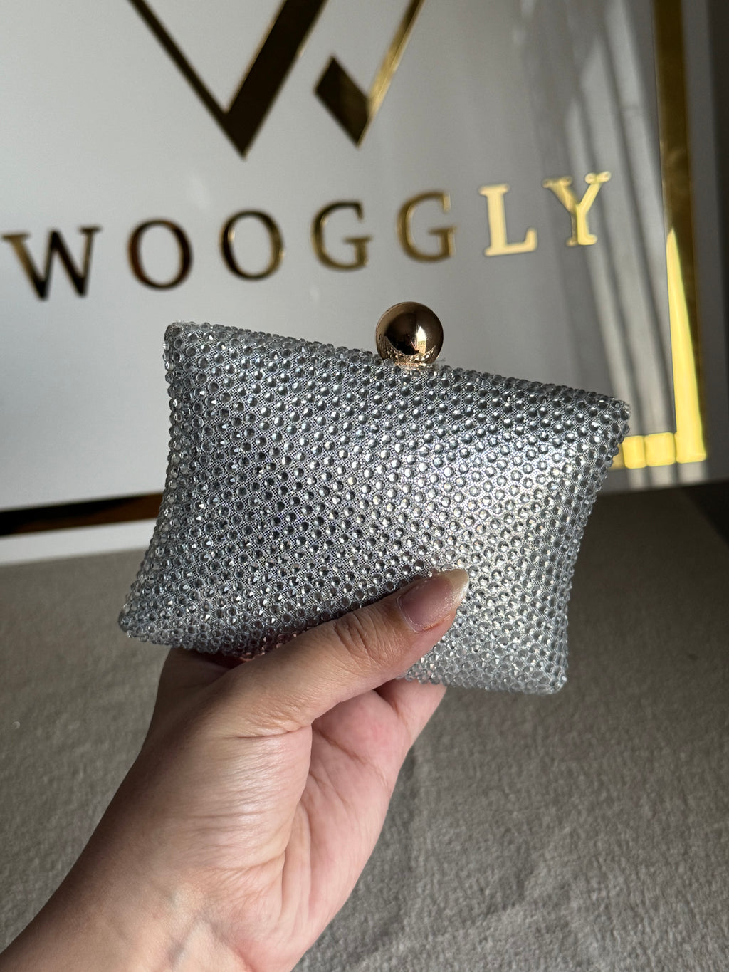 Muse Swarovski Clutch - Silver