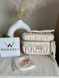 Miu Miu Quilted Crossbody Bag - Cream