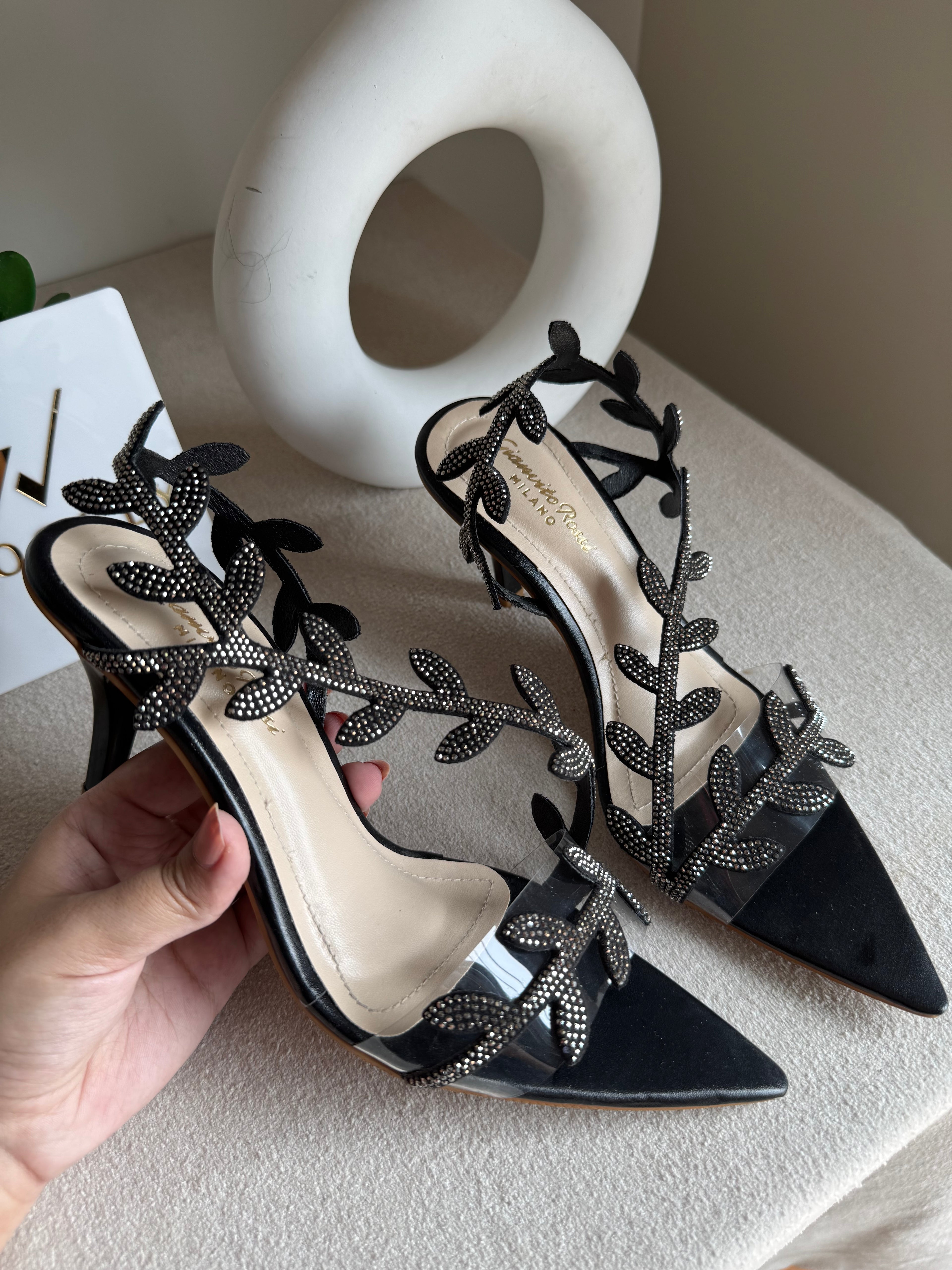 Gianvitto Rossi Heels Glitter Black