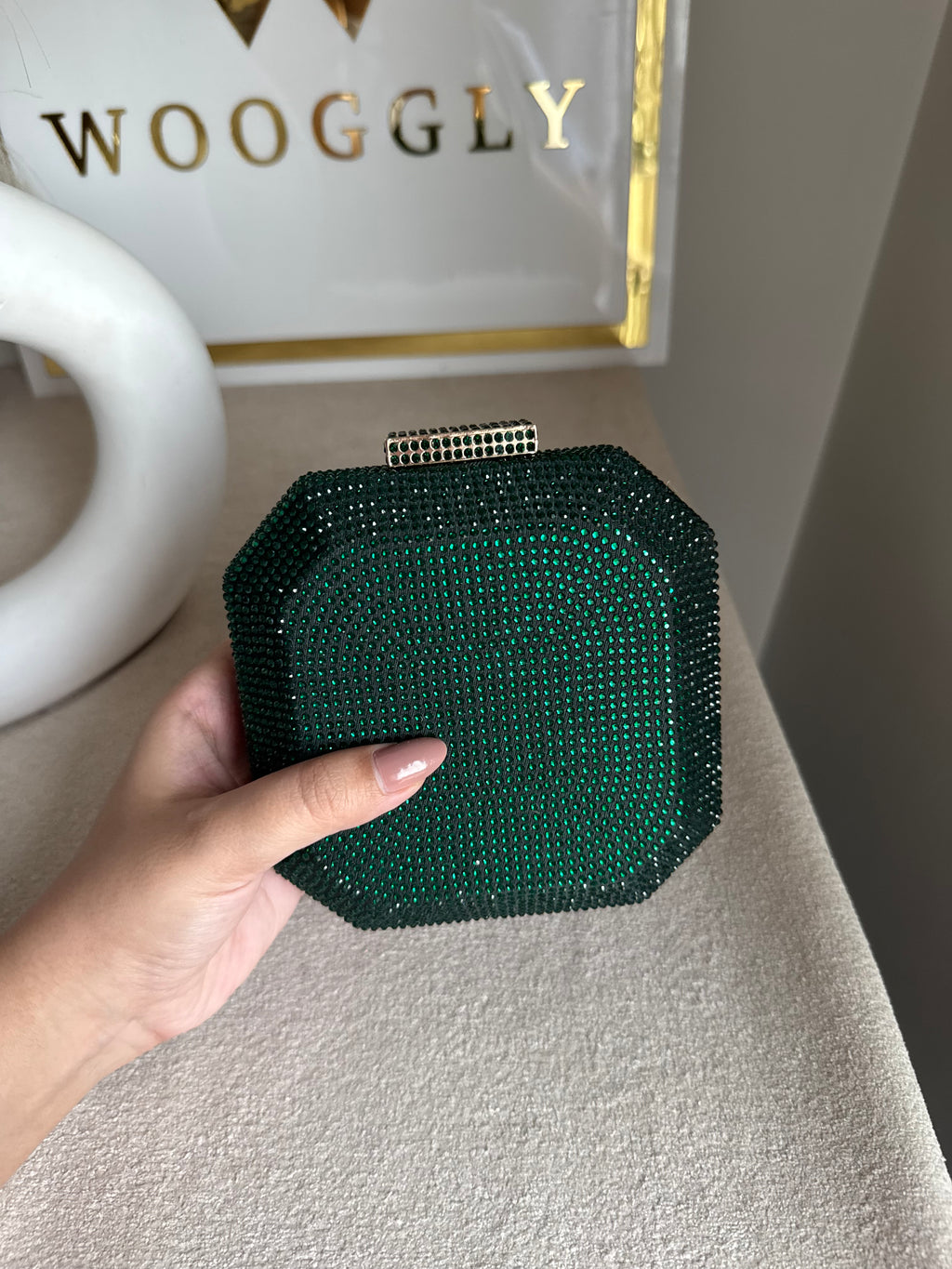 AYLA CLUTCH Emerald Green