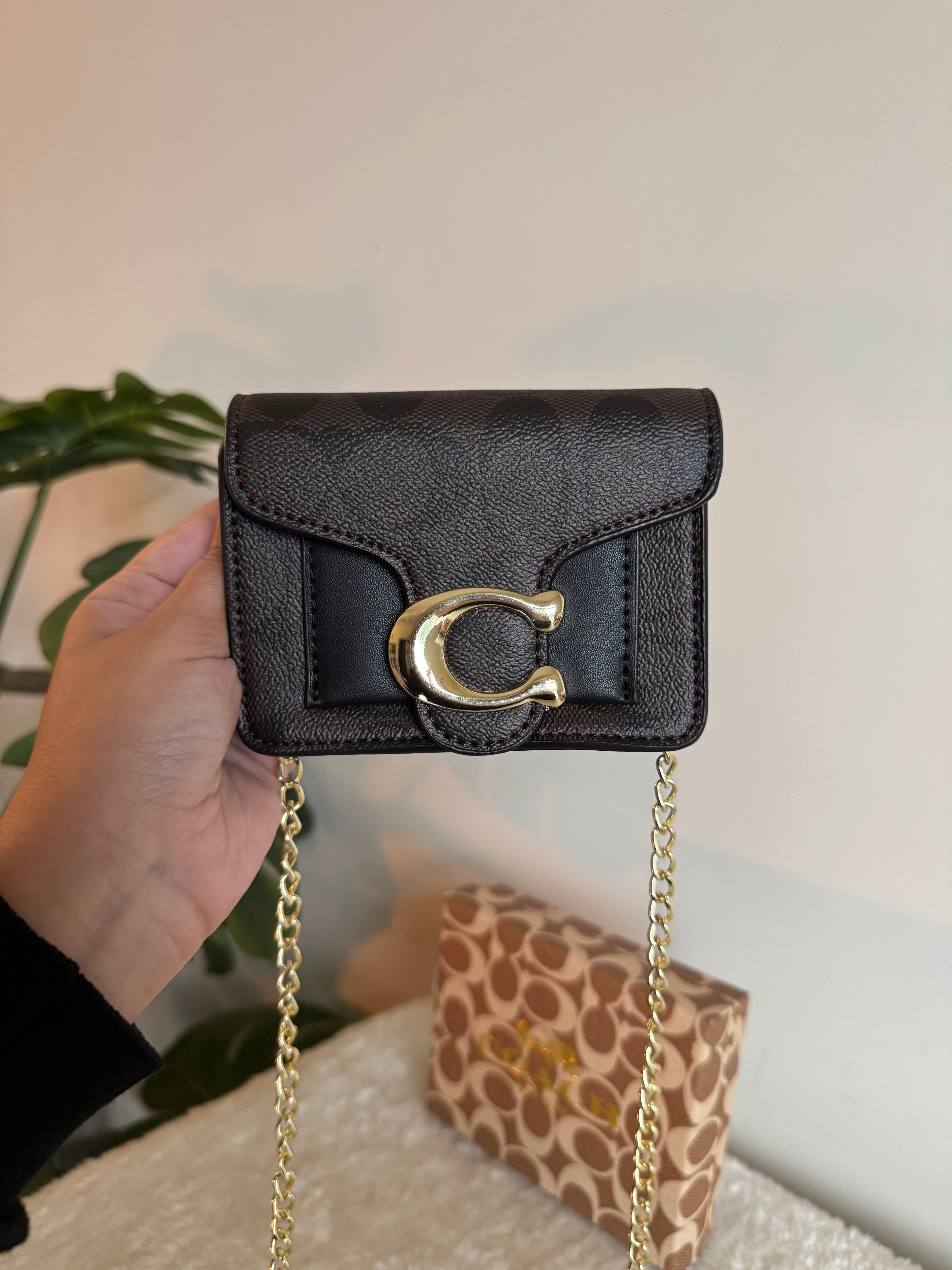 Coach Signature Wallet with Detachable Long Chain - Signature Brown