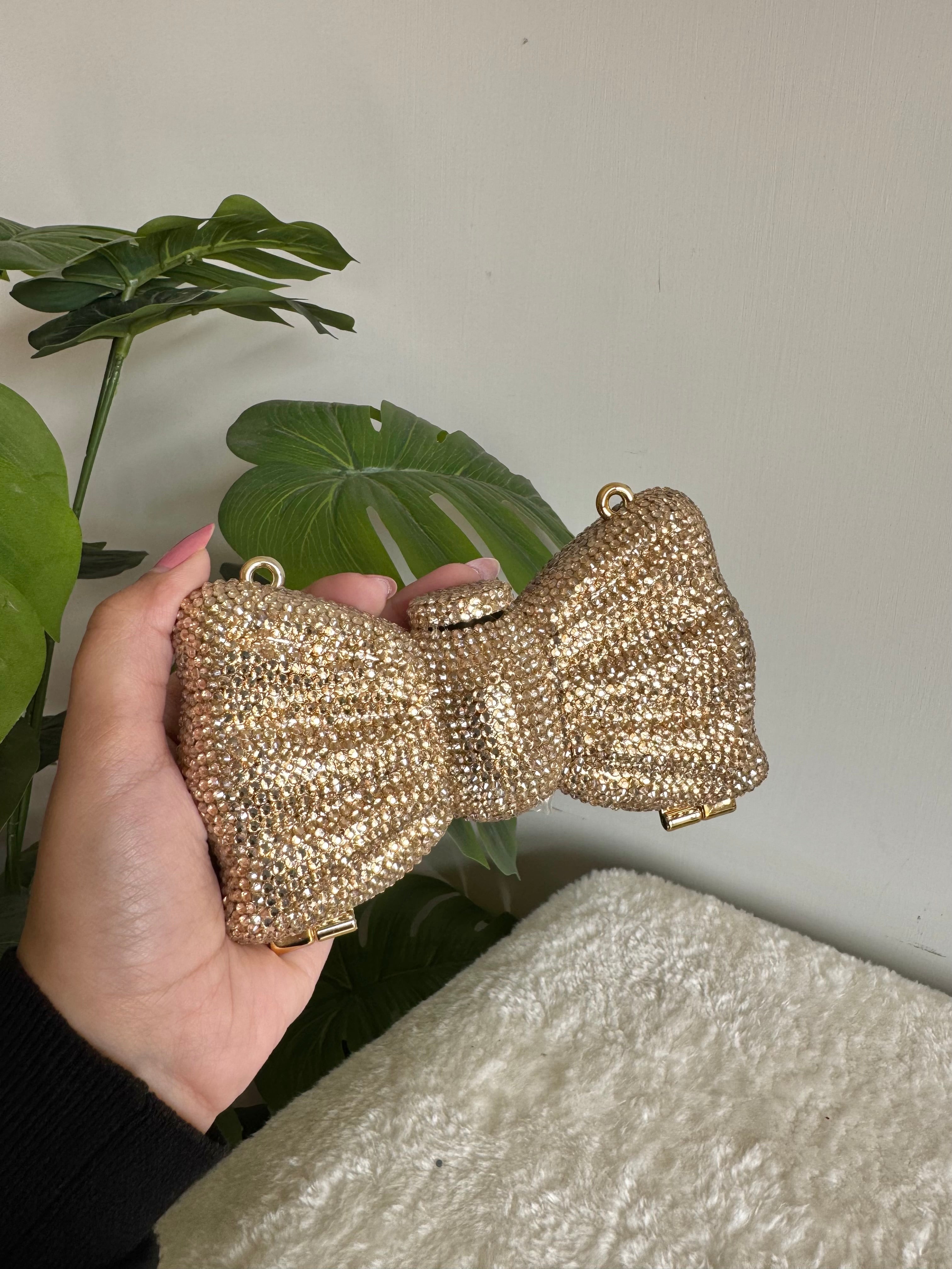 Swarovski Bow Clutch - Golden